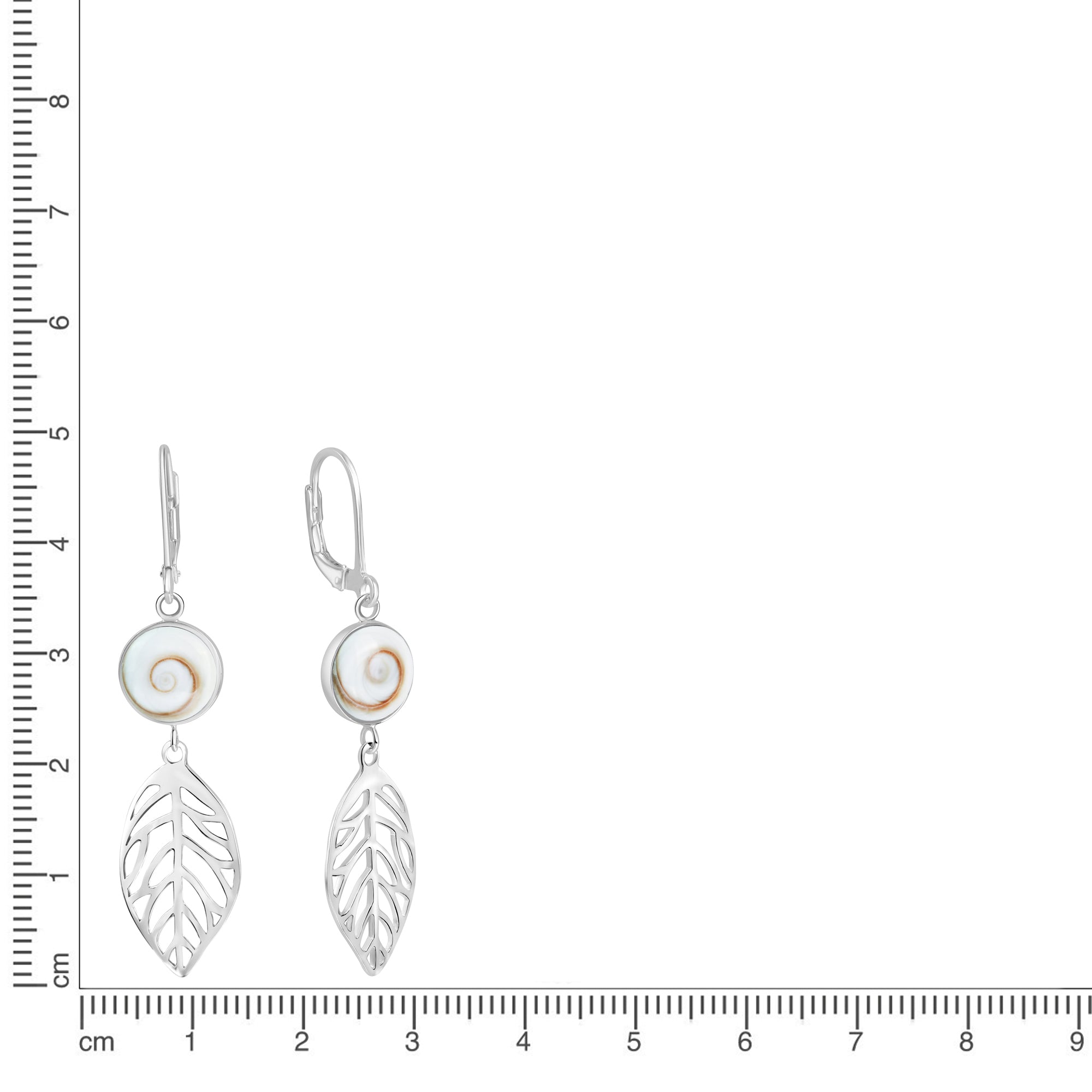 Ohrhänger 925/- Sterling Silber rhodiniert Meeresauge