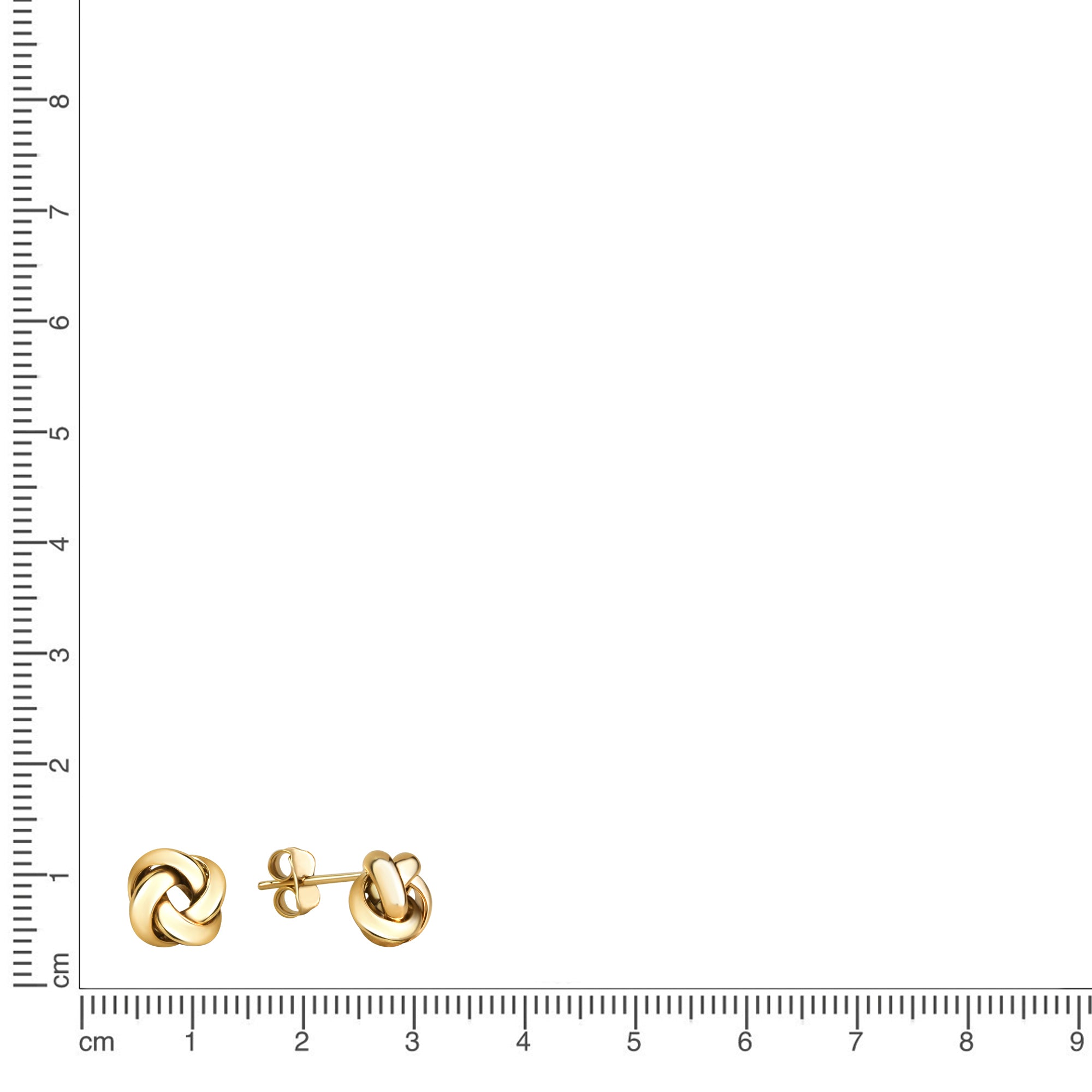 Ohrstecker 375/- Gelbgold glanz Knoten