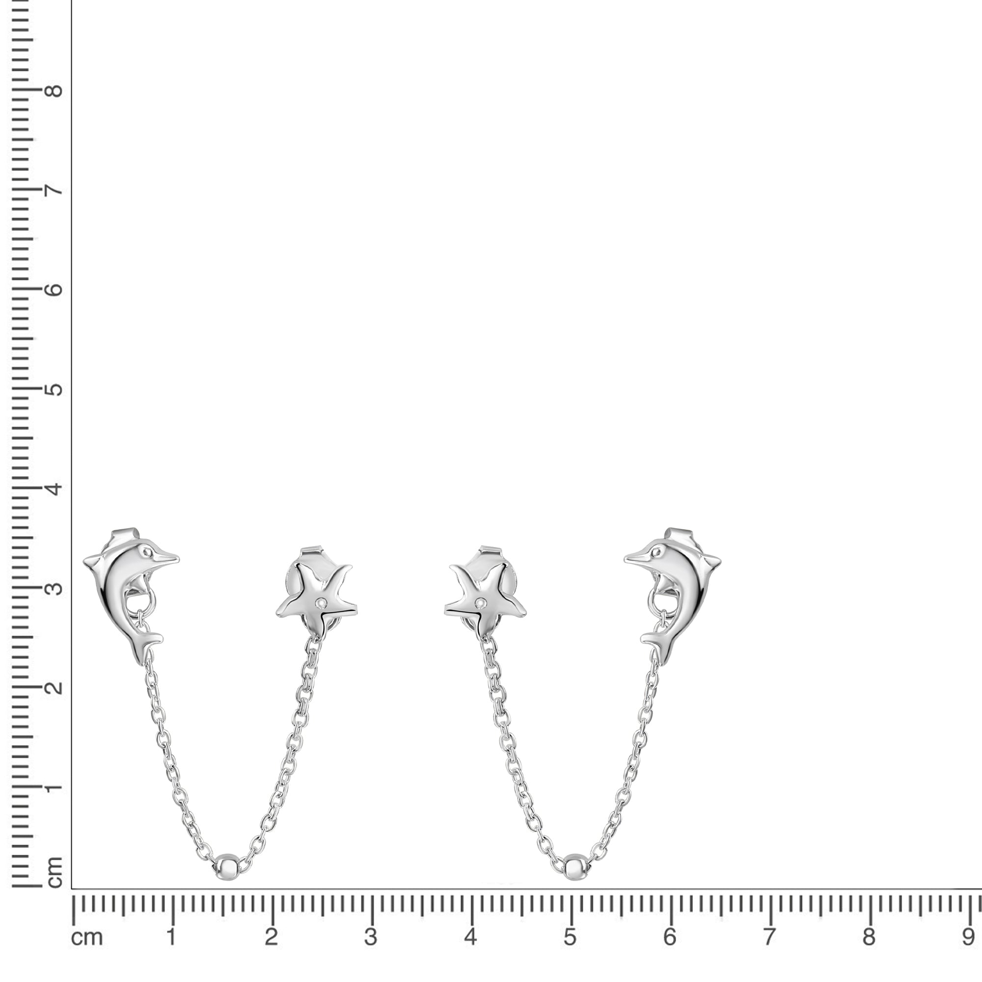 Ohrstecker 925/- Sterling Silber rhodiniert maritim