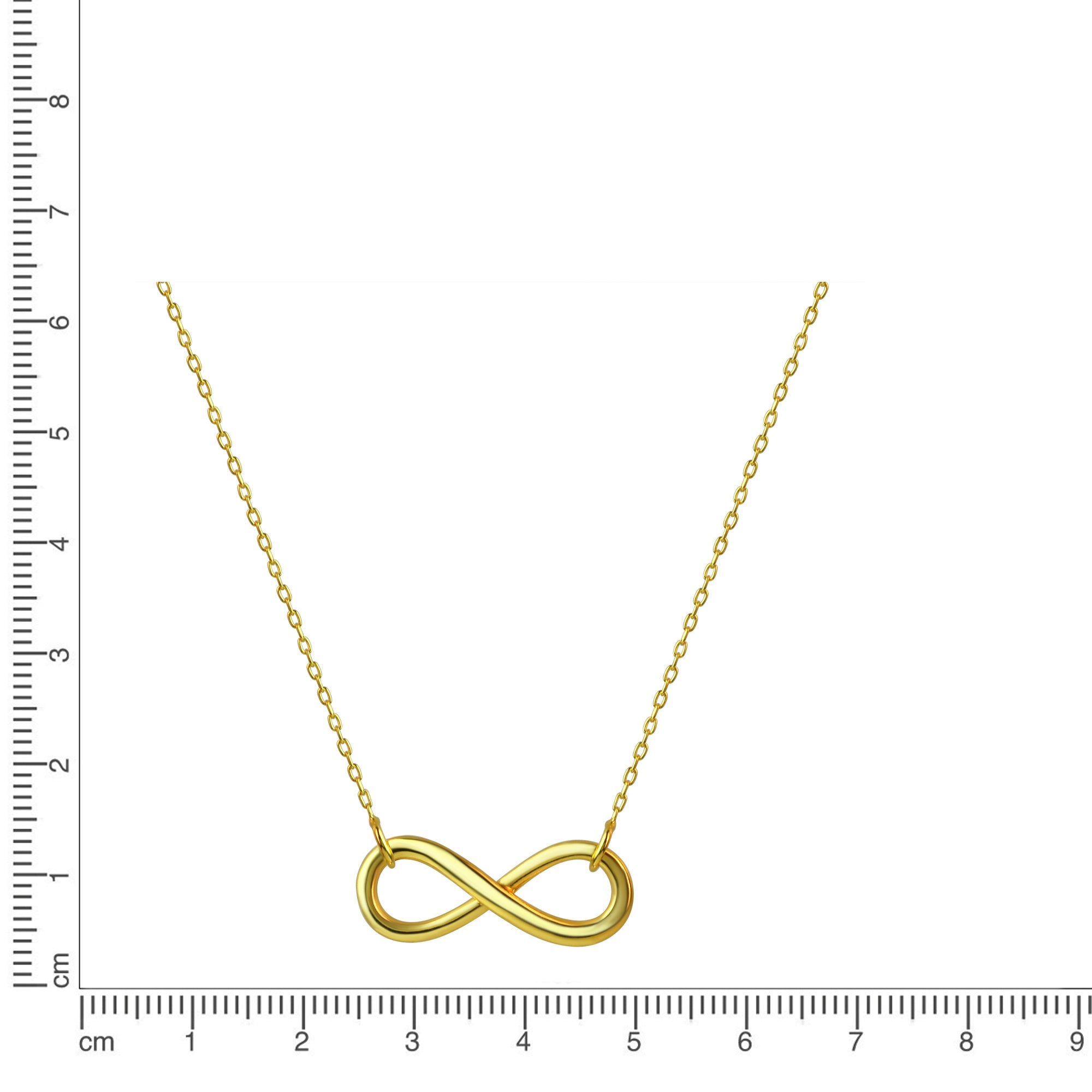 Kette 925/- Sterling Silber vergoldet Infinity