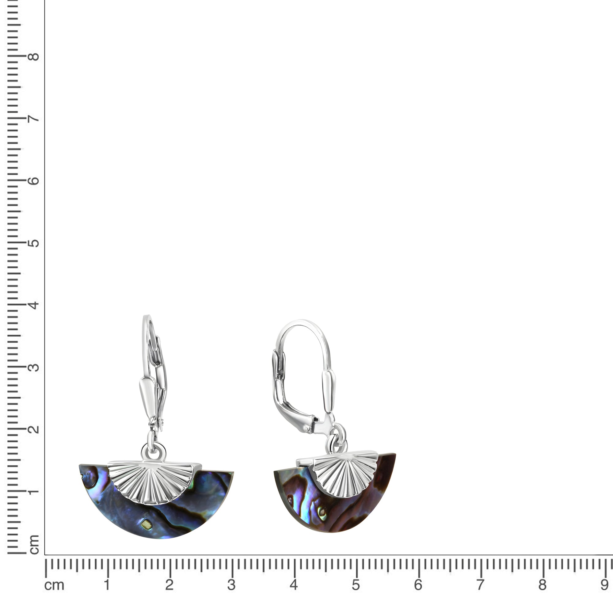 Ohrhänger 925/- Sterling Silber rhodiniert Abalone