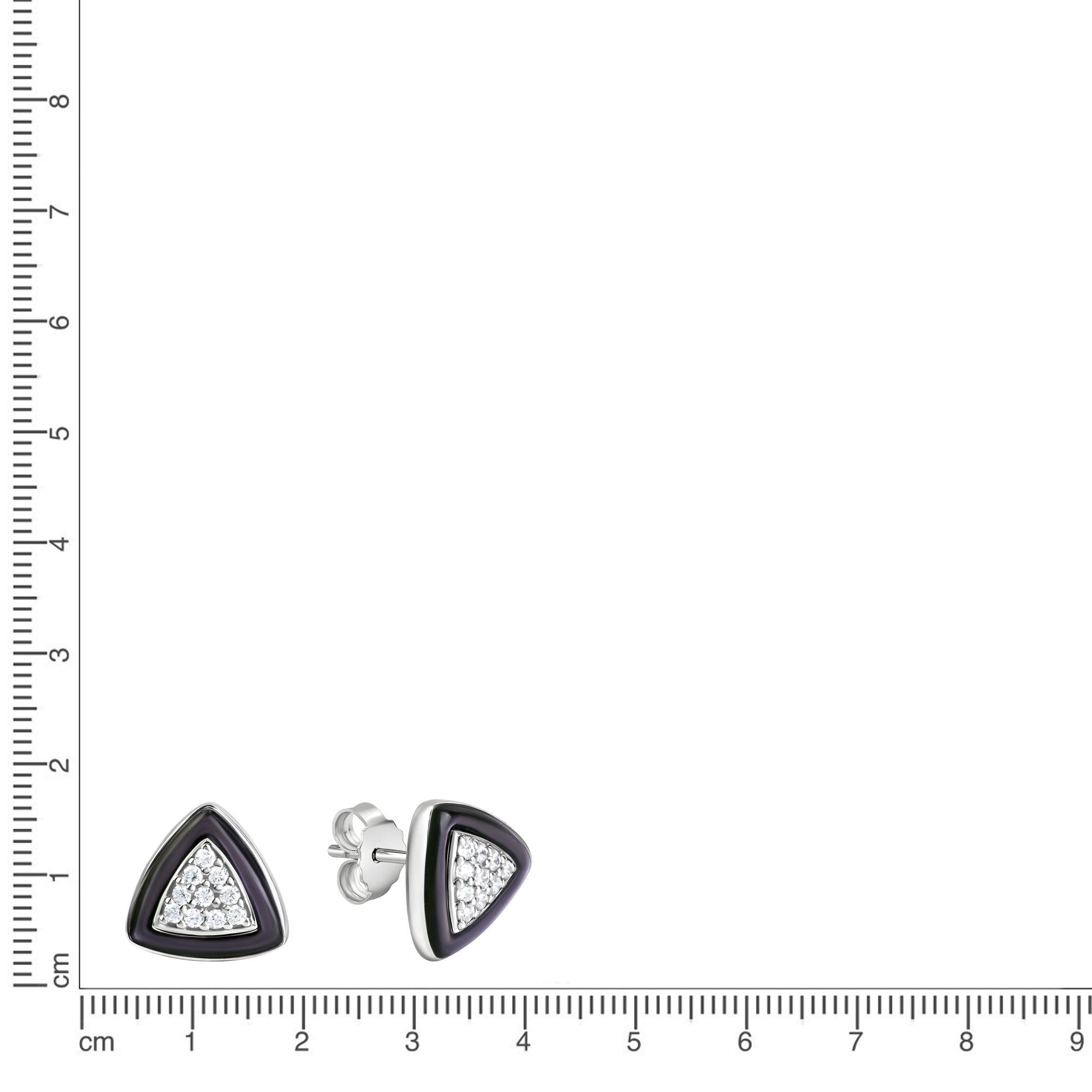 Ohrstecker 925/- Sterling Silber rhodiniert Perlmutt/Zirkonia