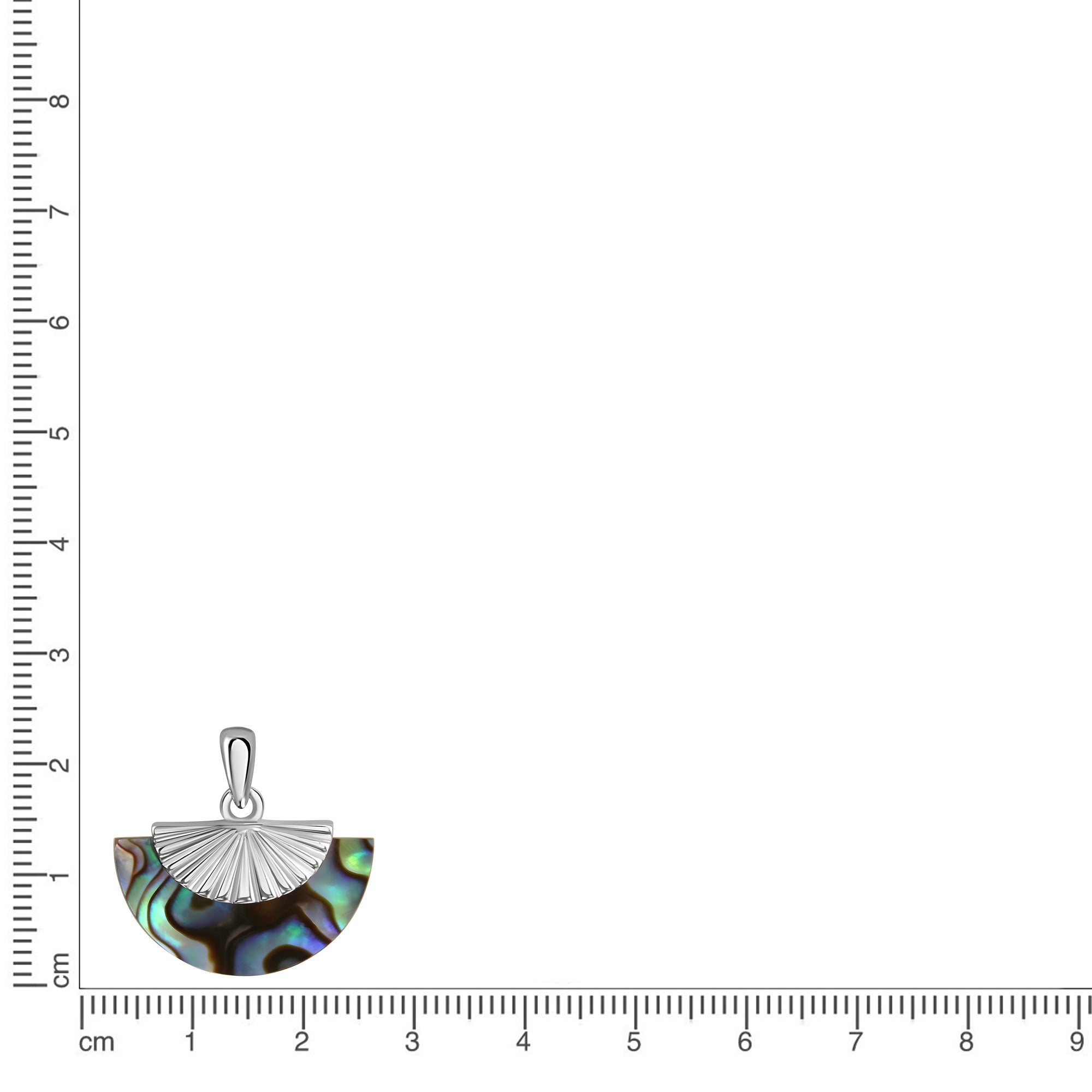 Anhänger 925/- Sterling Silber rhodiniert Abalone