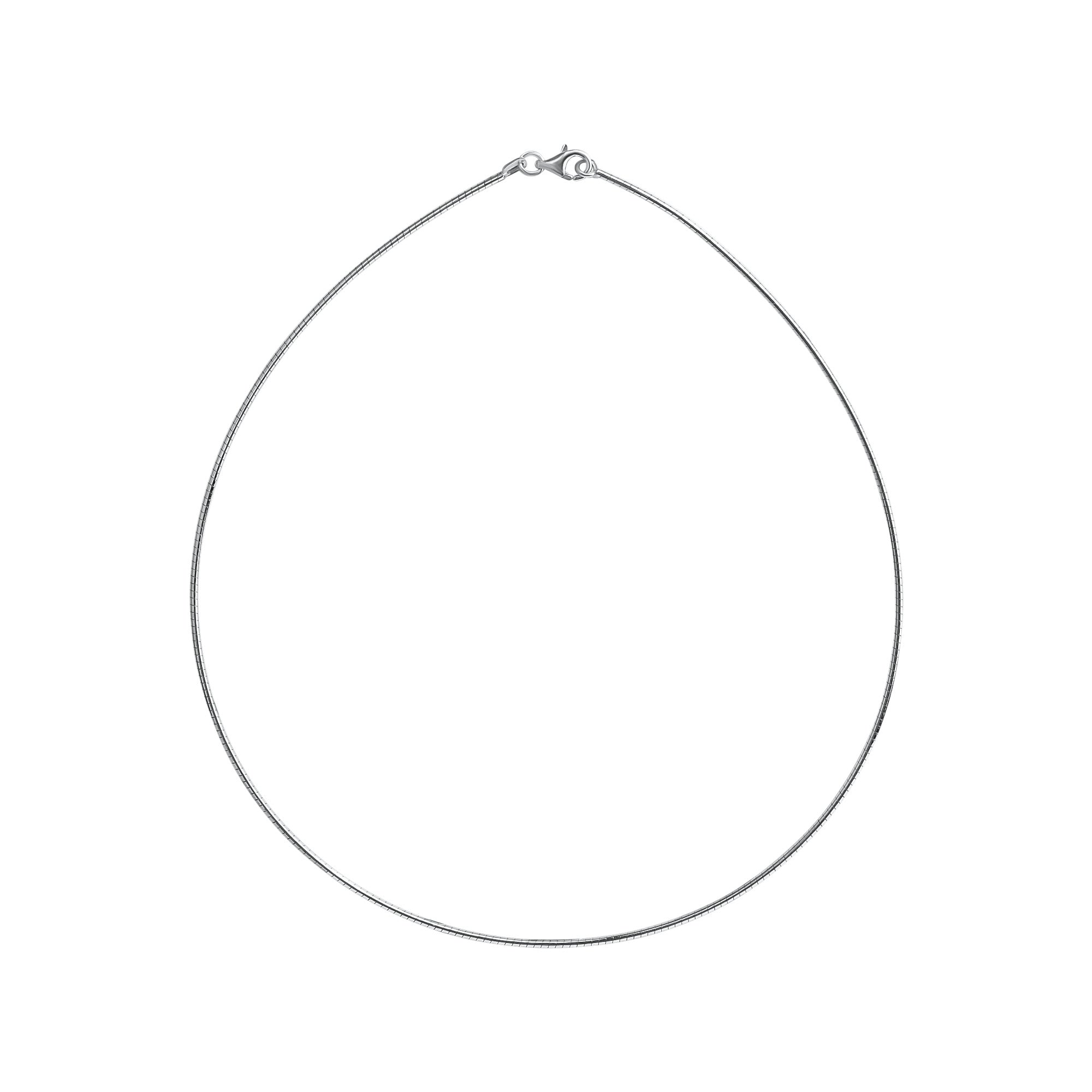 Kette 925/- Sterling Silber weiß Omega 1,0mm 40cm