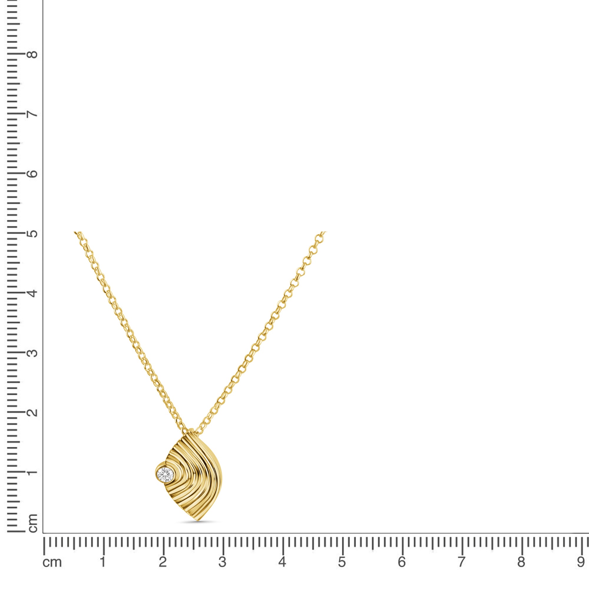 Anhänger mit Kette 925/- Sterling Silber vergoldet Zirkonia