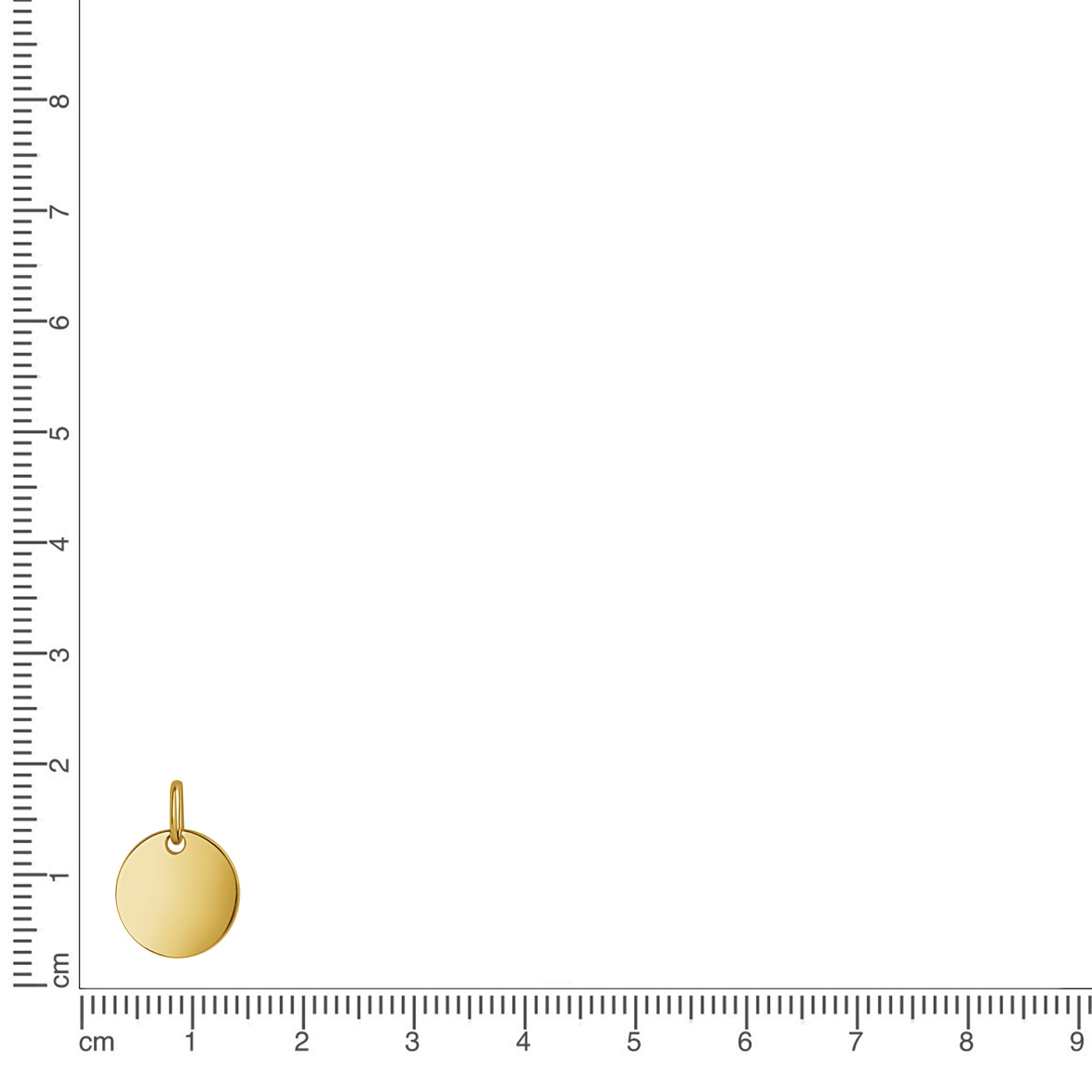 Anhänger 333/- Gelbgold glanz Ø 12mm