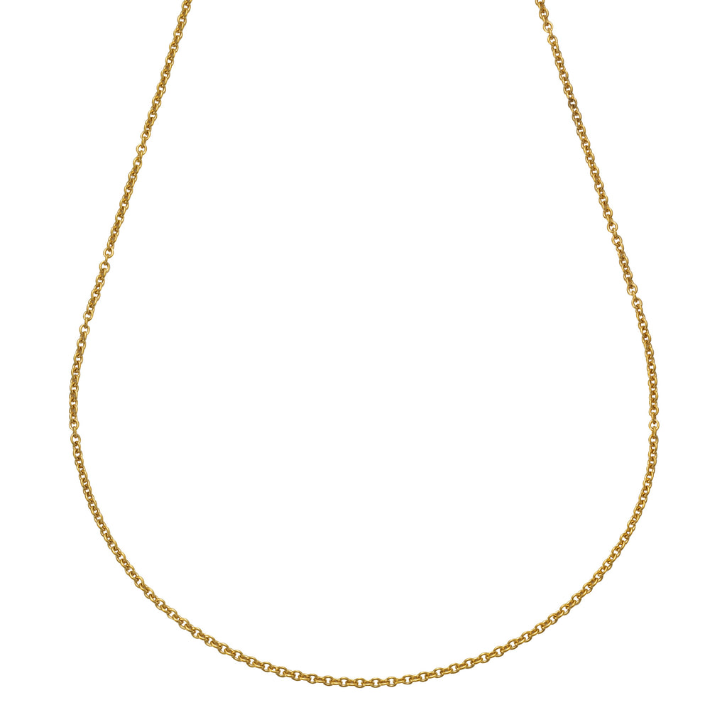 Kette Edelstahl gelb PVD beschichtet Rundanker 50cm