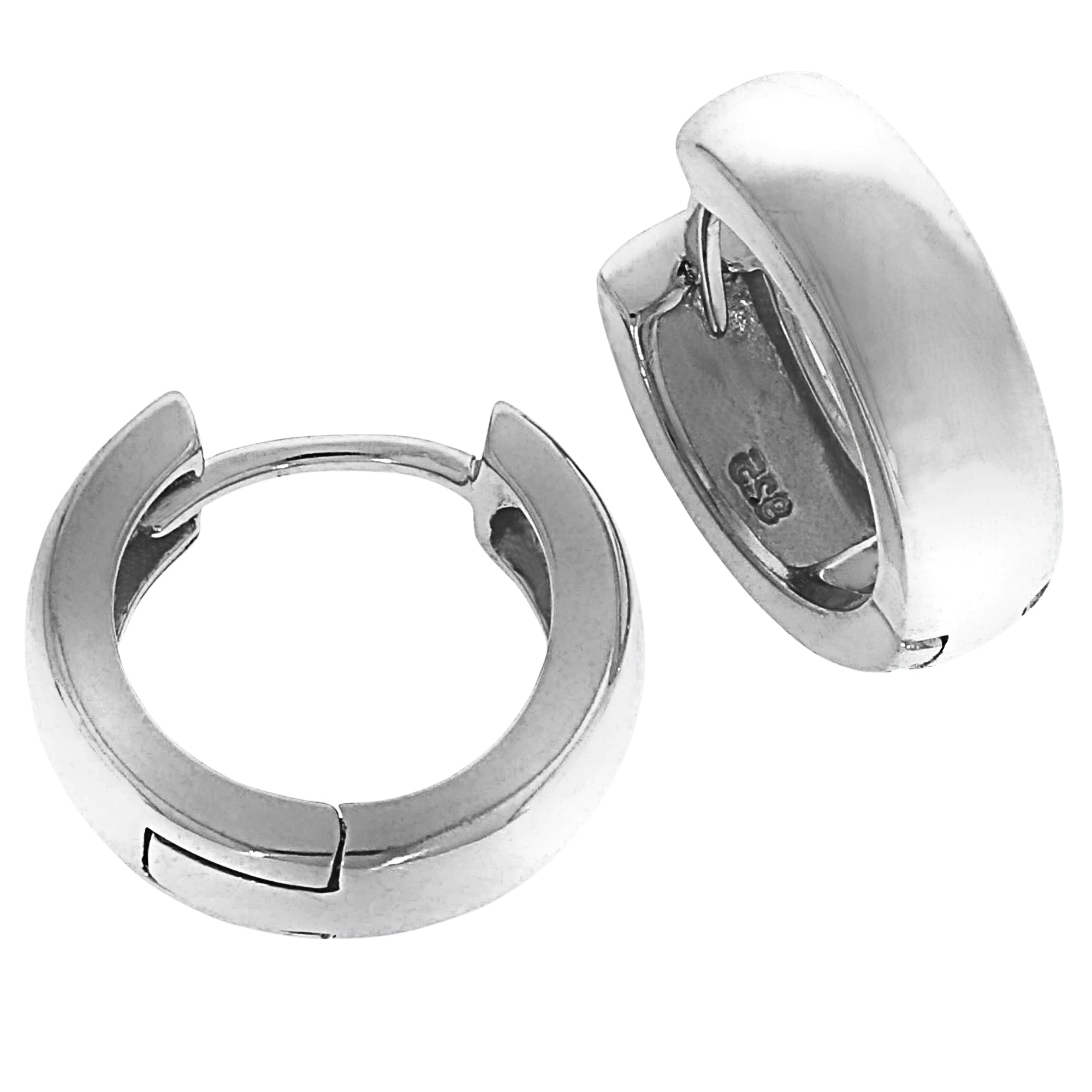 Klappcreolen 925 Silber rhodiniert 1,6cm
