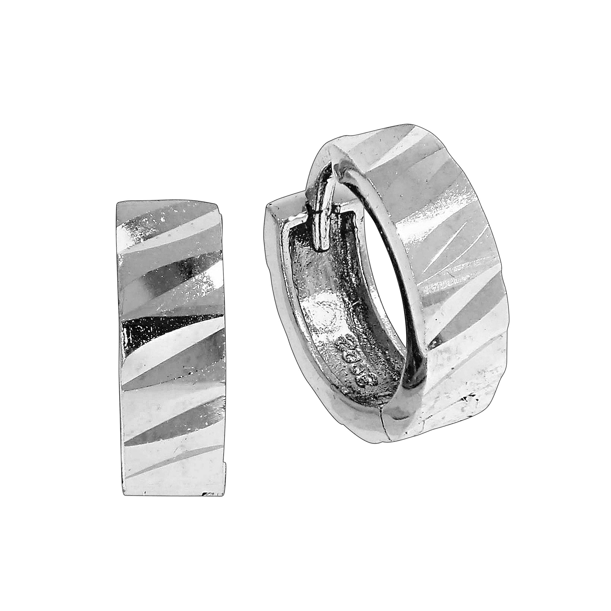 Klappcreolen 925 Silber diamantiert