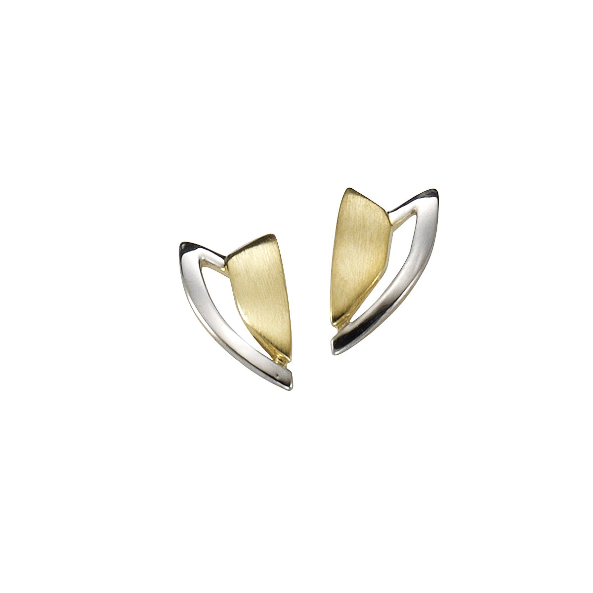 Ohrstecker 333 Gelbgold zweifarbig
