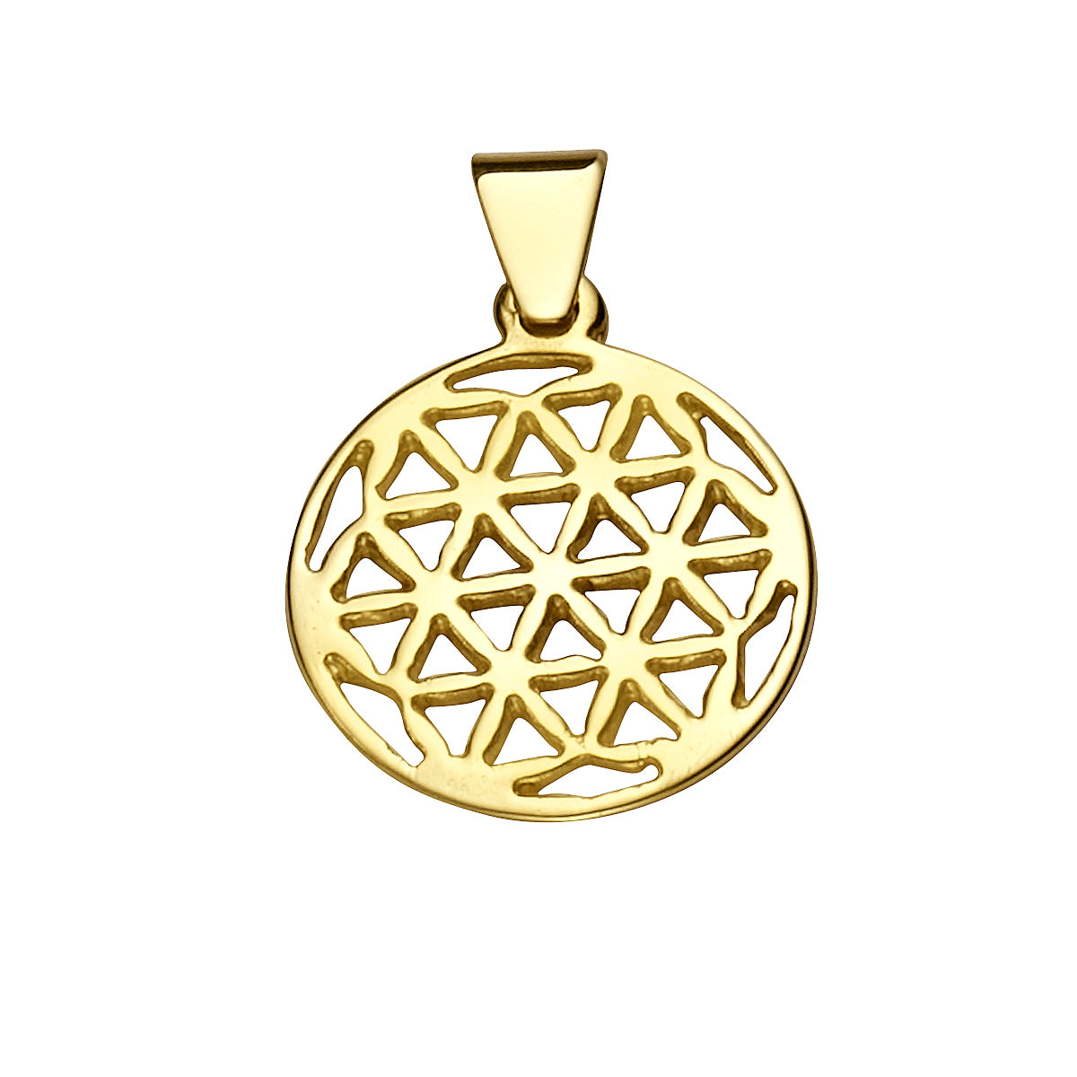 Anhänger 333 Gold Motiv Blume des Lebens
