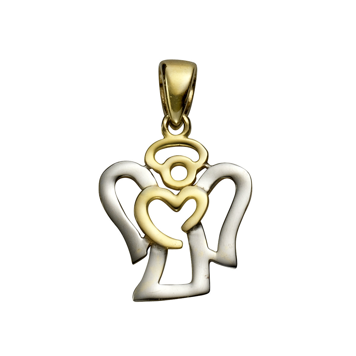 Anhänger 333 Gold zweifarbig Motiv Engel