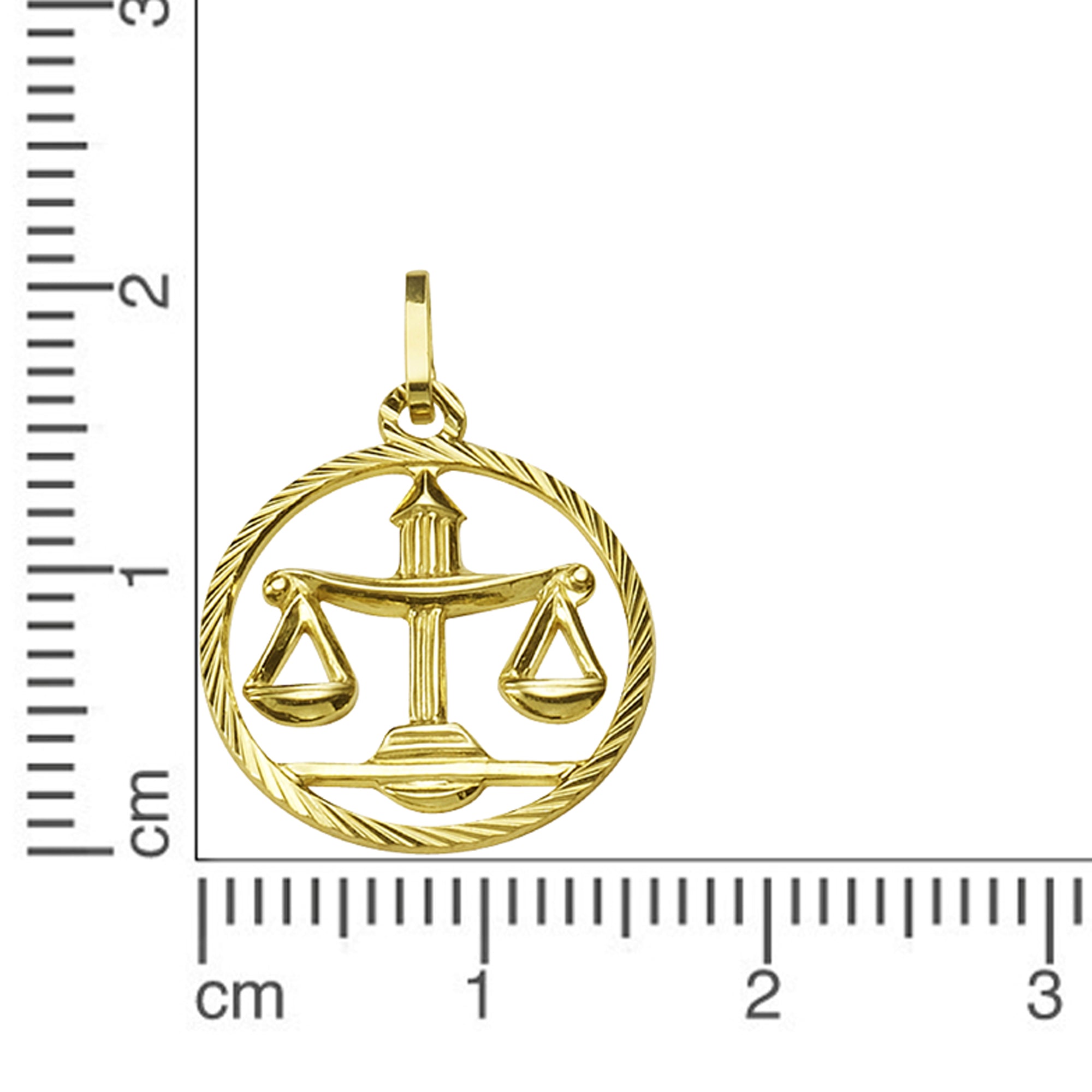 Anhänger 333/- Gelbgold Sternzeichen Waage