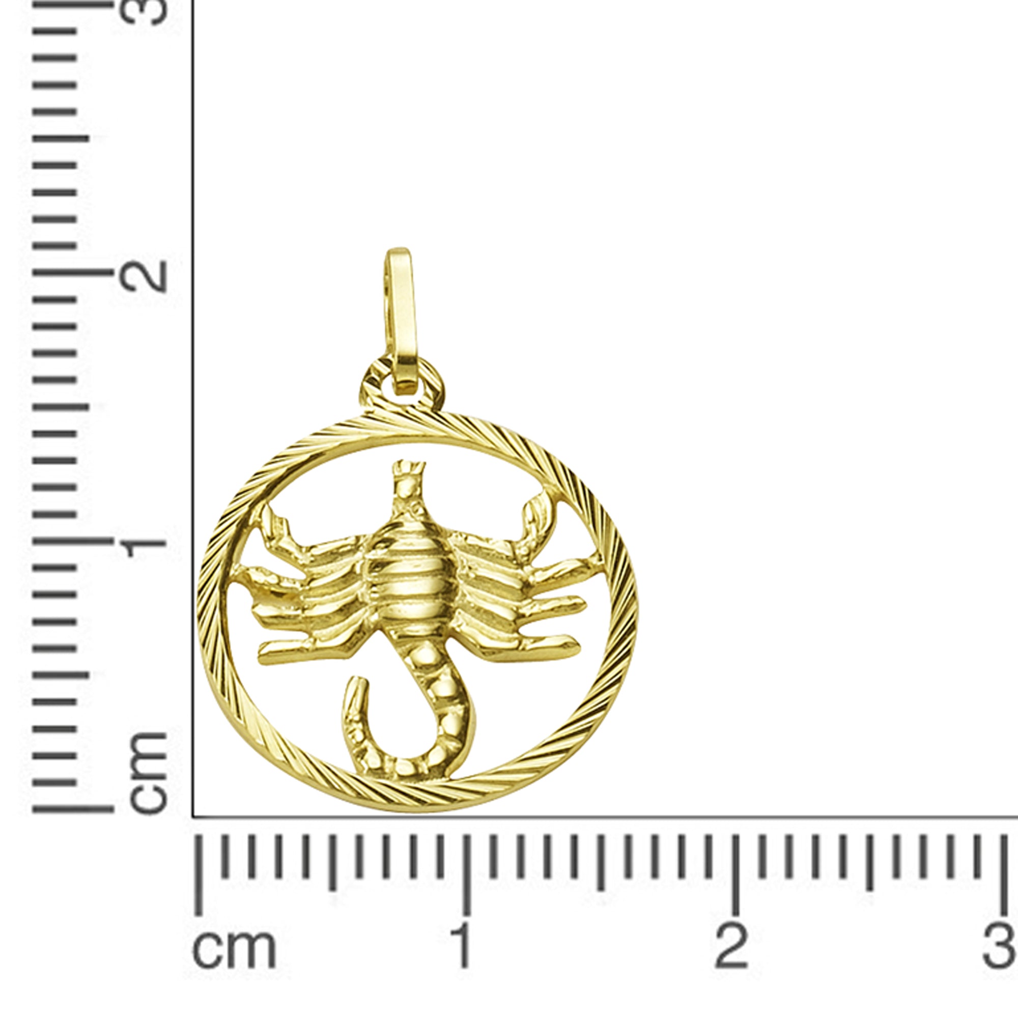 Anhänger 333/- Gelbgold Sternzeichen Skorpion