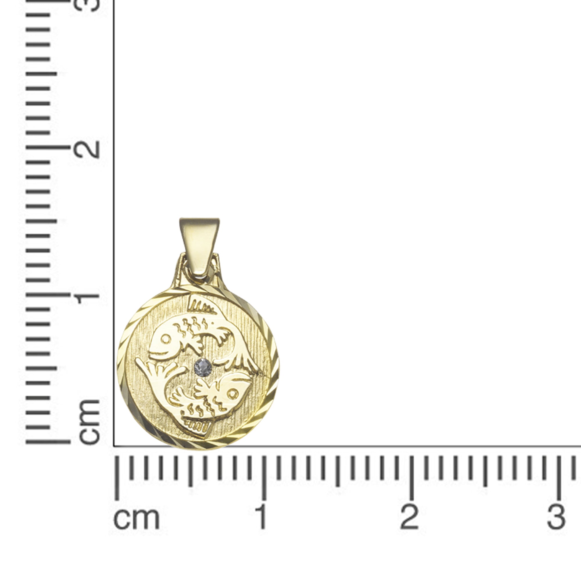 Anhänger Sternzeichen Fische 333/- Gelbgold