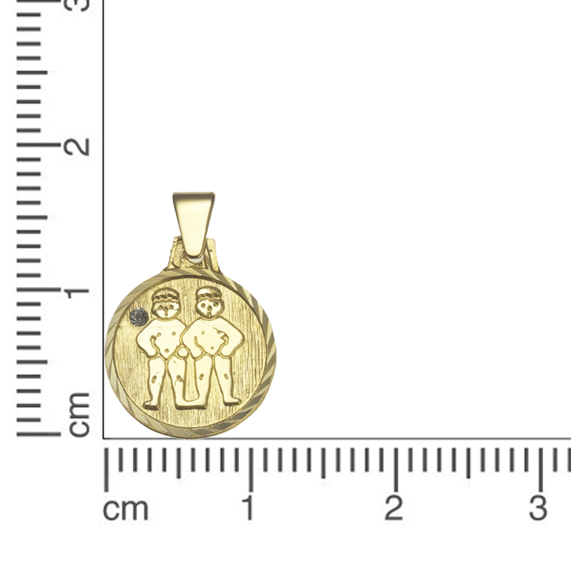 Anhänger Sternzeichen Zwillinge 333/- Gelbgold
