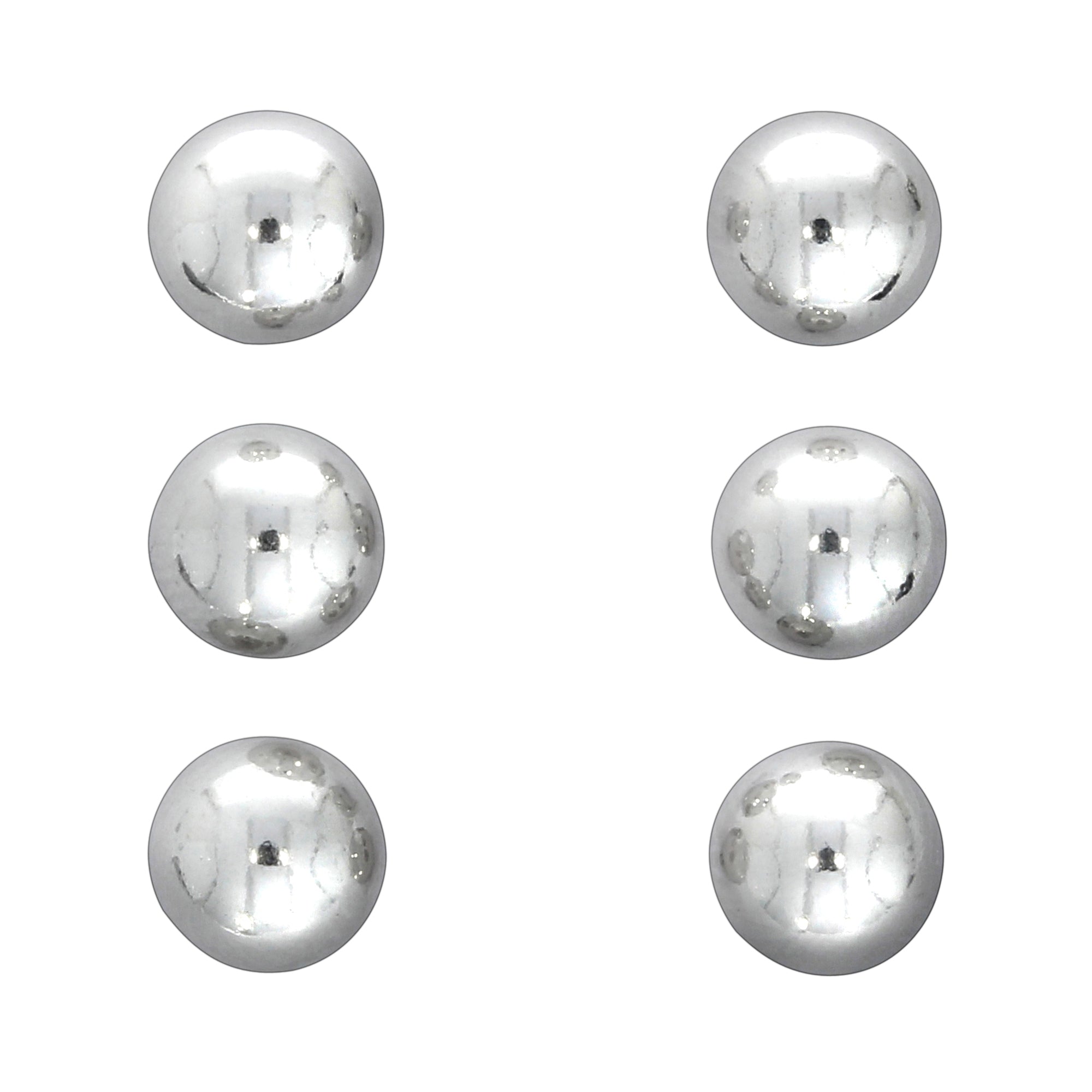 Ohrstecker 925 Silber 3 Paar 8mm