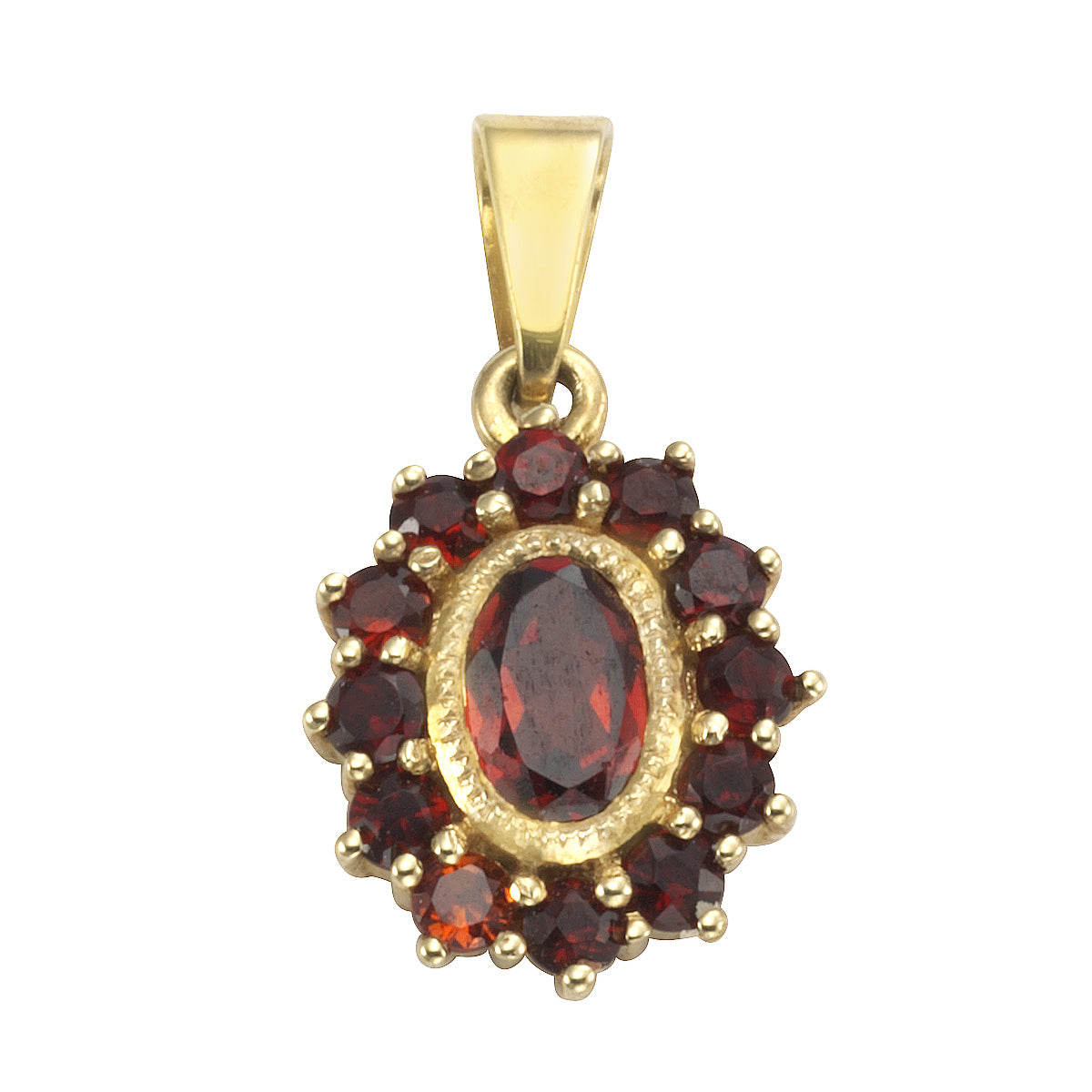 Anhänger 333/- Gelbgold mit Granat