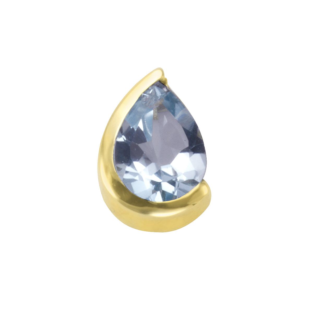 Anhänger 333/- Gelbgold mit Blautopas