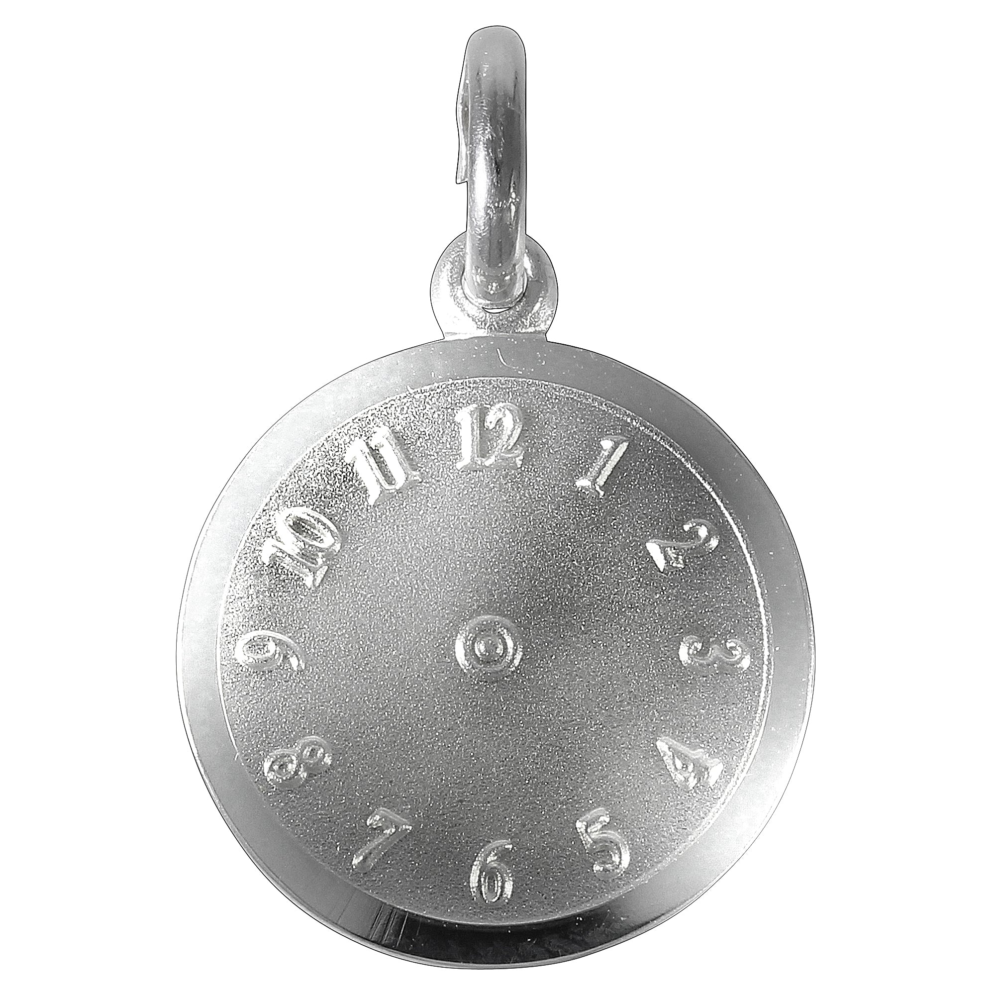 Anhänger 925/- Sterling Silber rhod. Geburts-Uhr