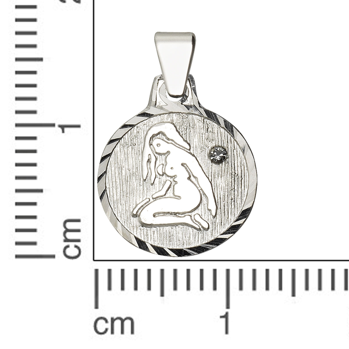 Anhänger 925/- Sterling Silber rhod. Jungfrau