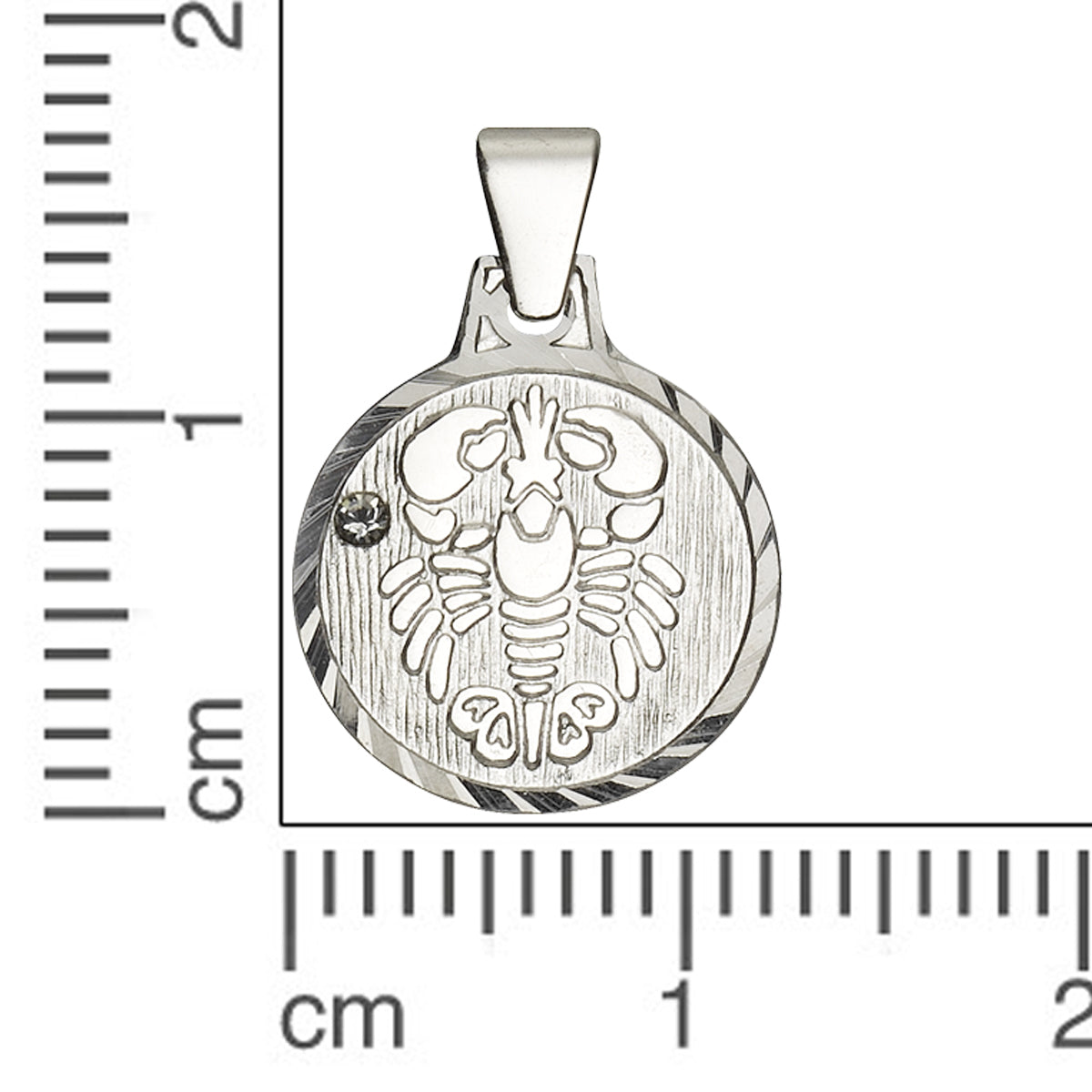 Anhänger 925/- Sterling Silber rhod. Krebs