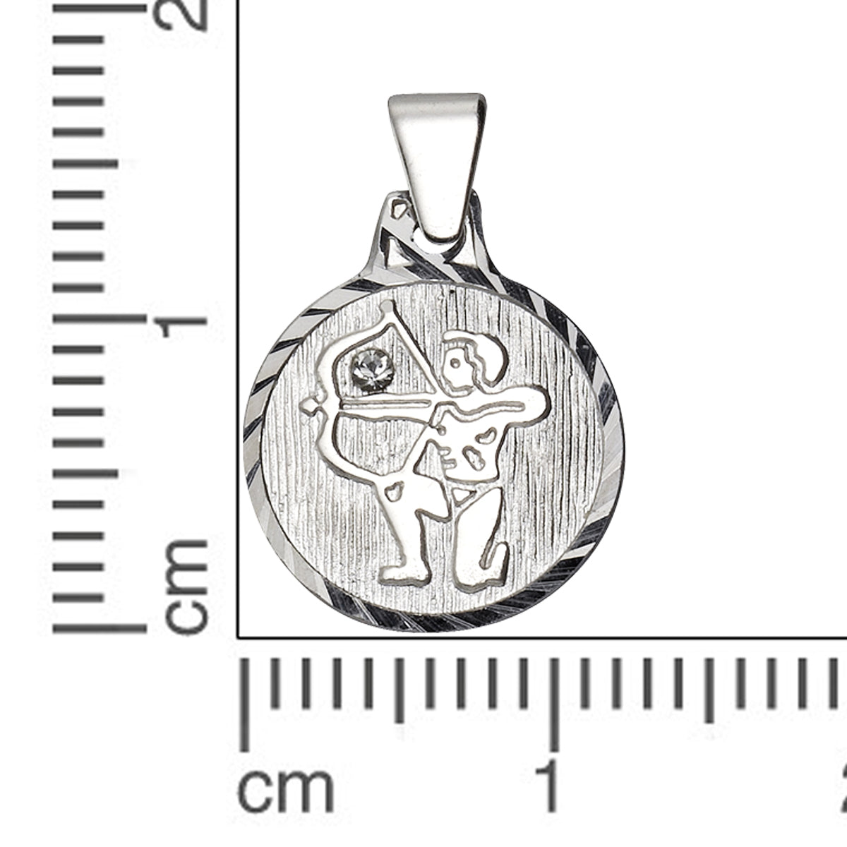 Anhänger 925/- Sterling Silber rhod. Schütze