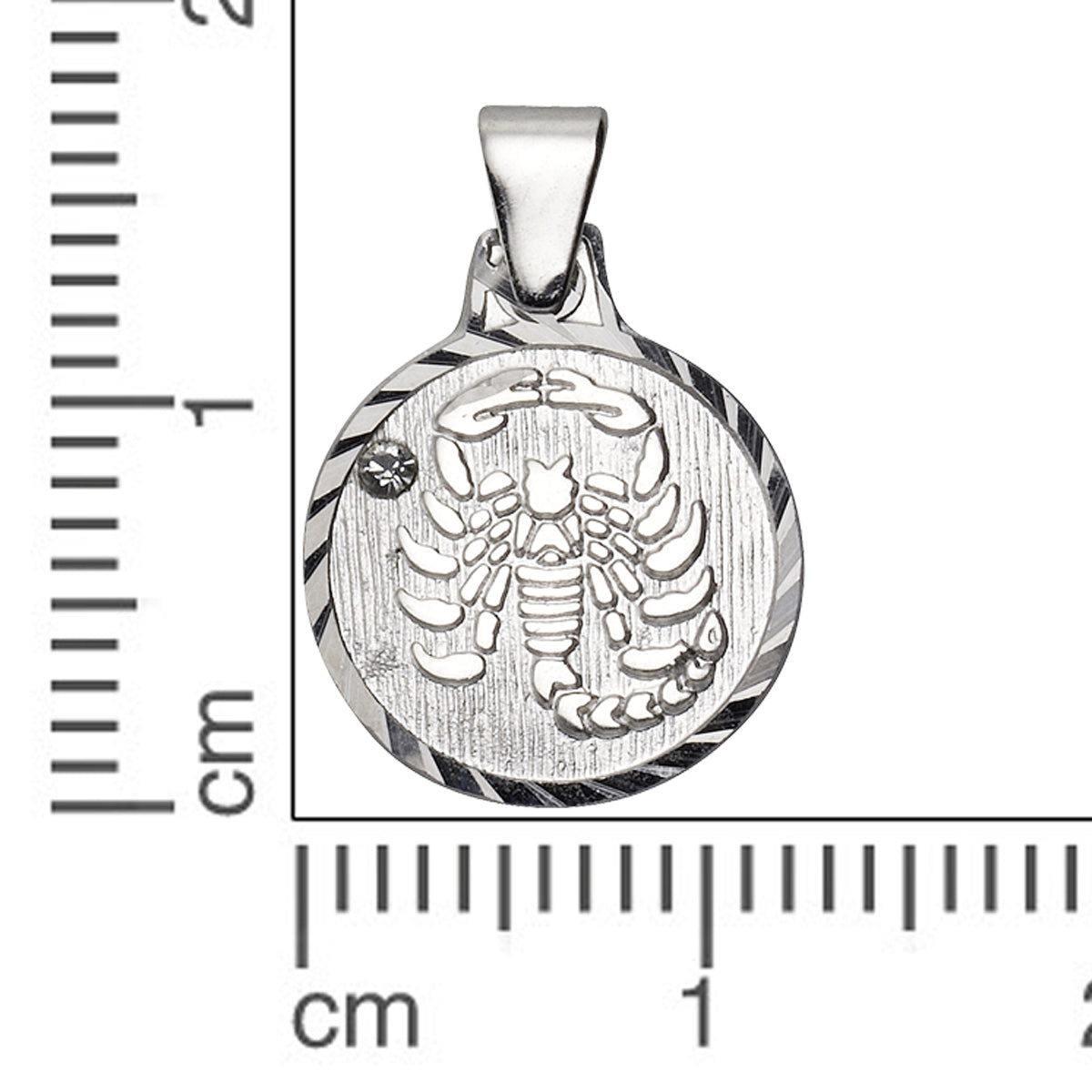 Anhänger 925/- Sterling Silber rhod. Skorpion