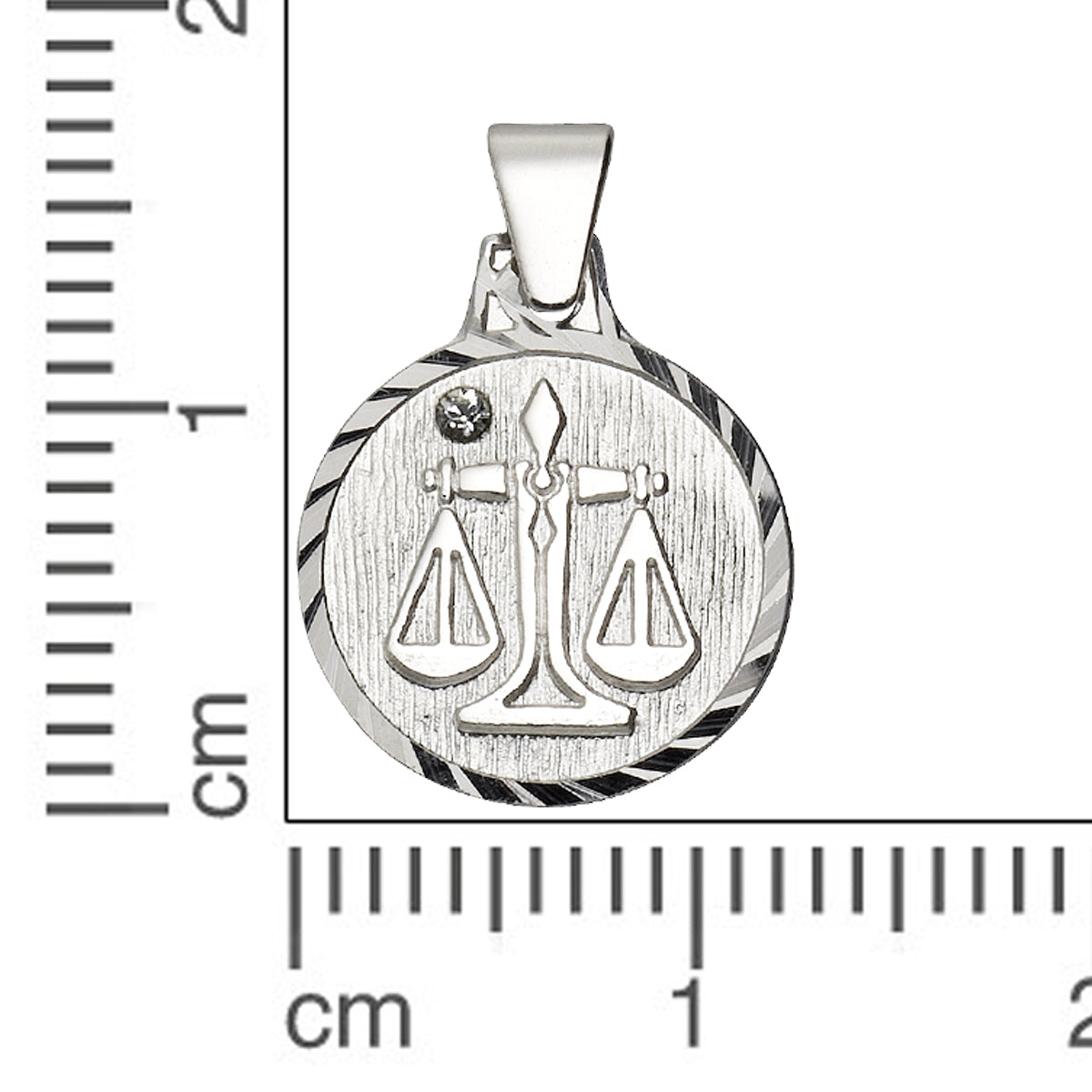 Anhänger 925/- Sterling Silber rhod. Waage