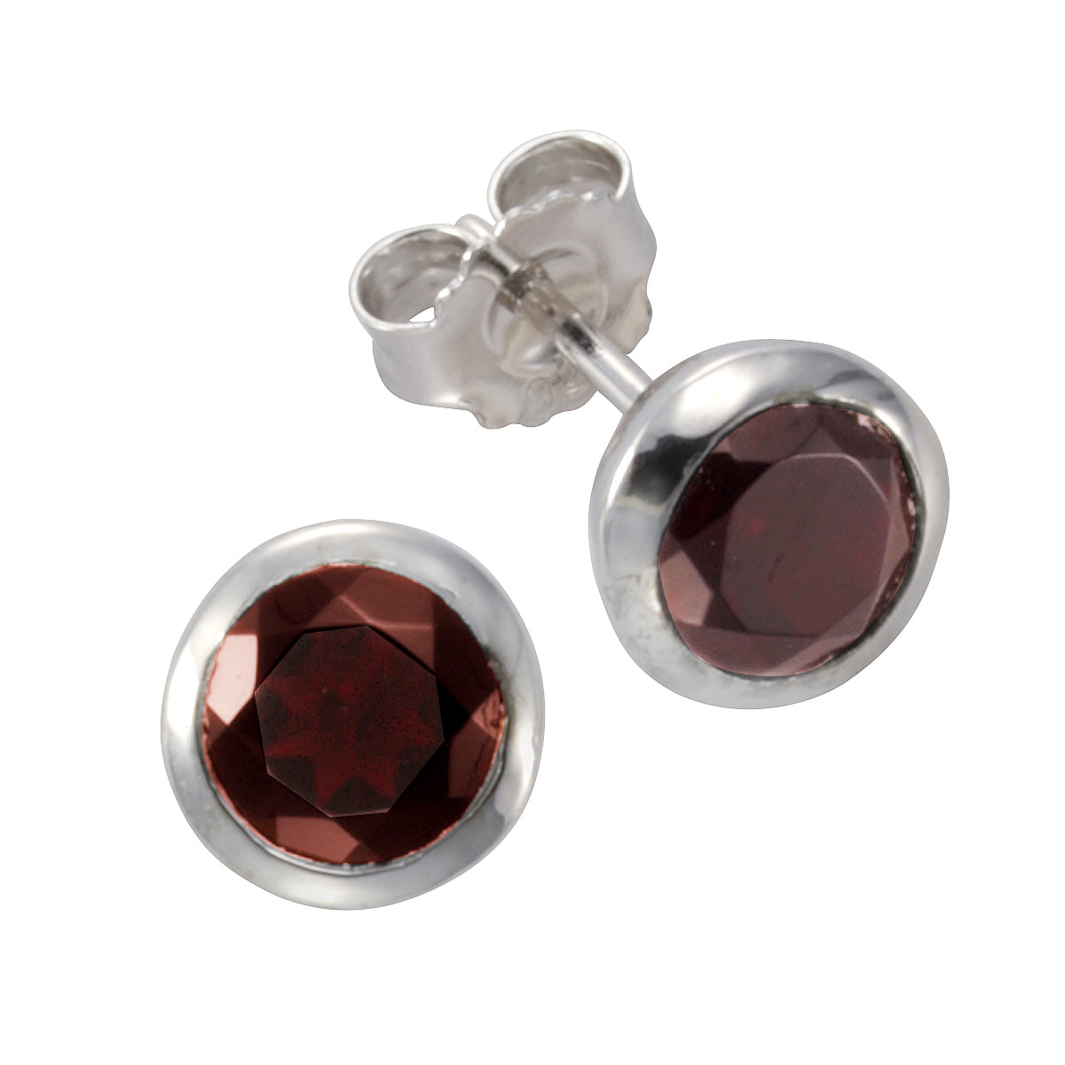 Ohrstecker 925/- Sterling Silber Granat