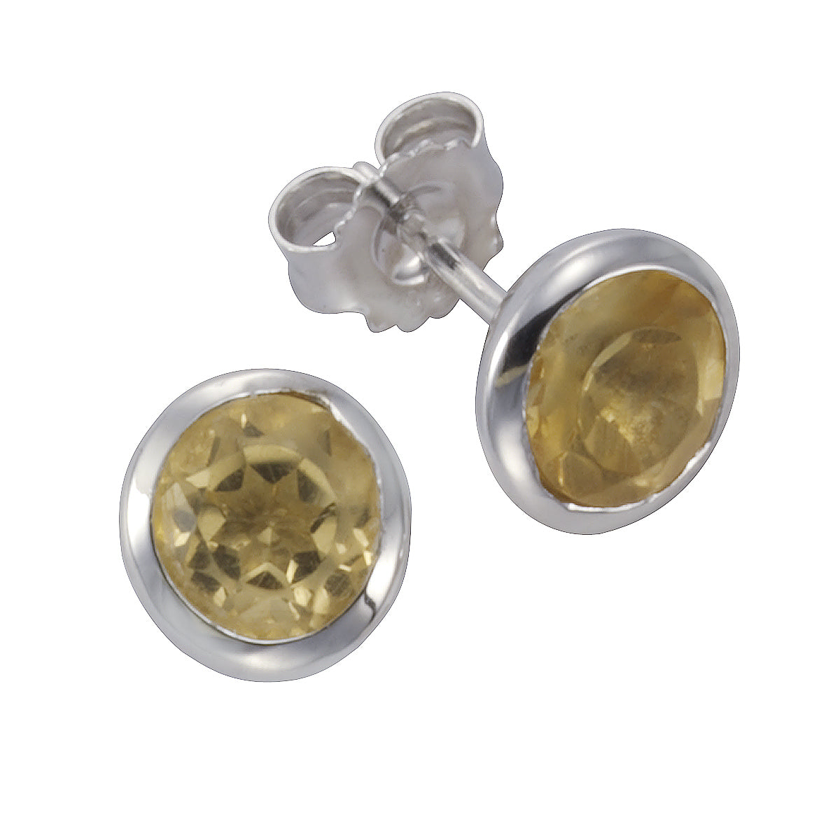 Ohrstecker 925/- Sterling Silber Citrin