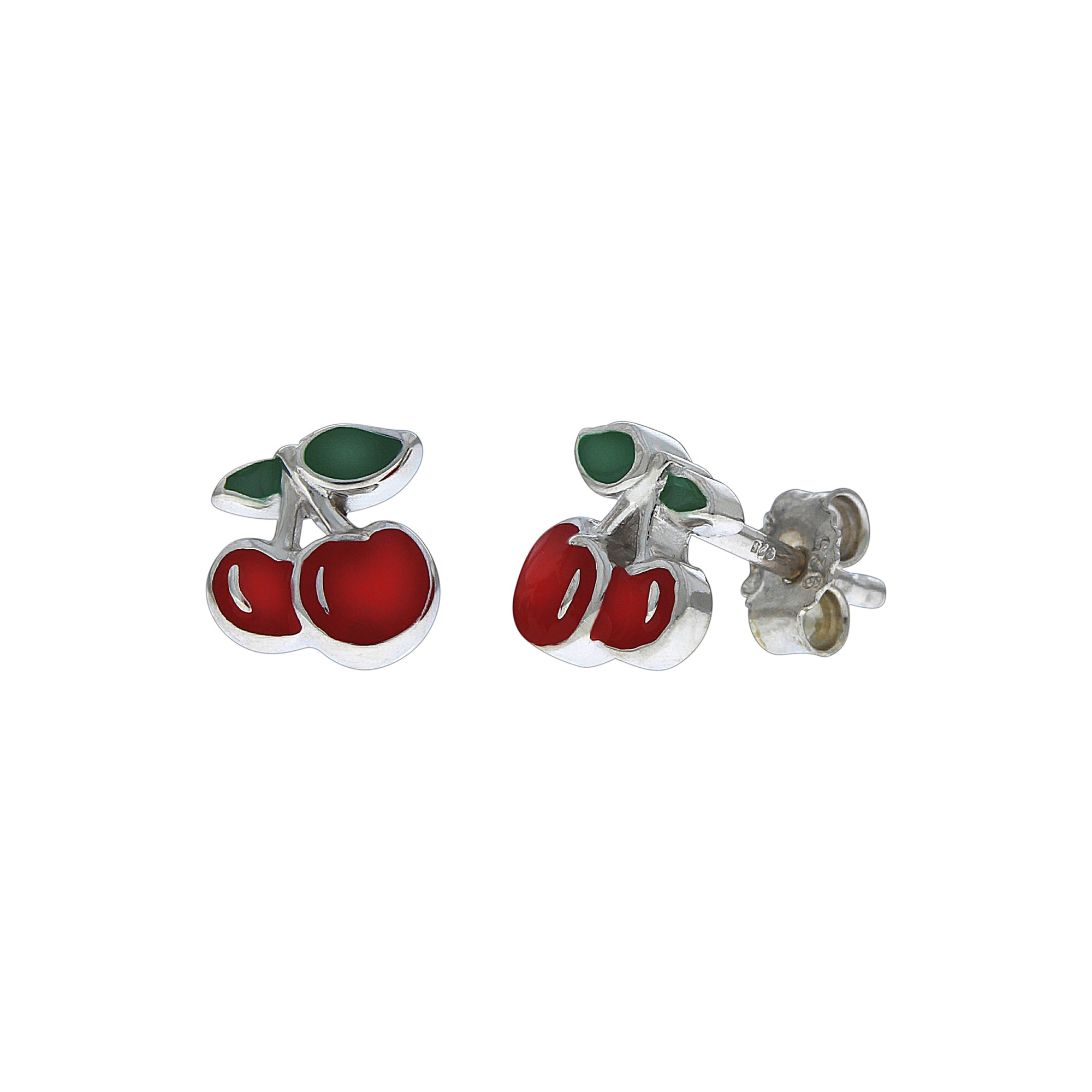 Ohrstecker 925/- Sterling Silber Kirschen