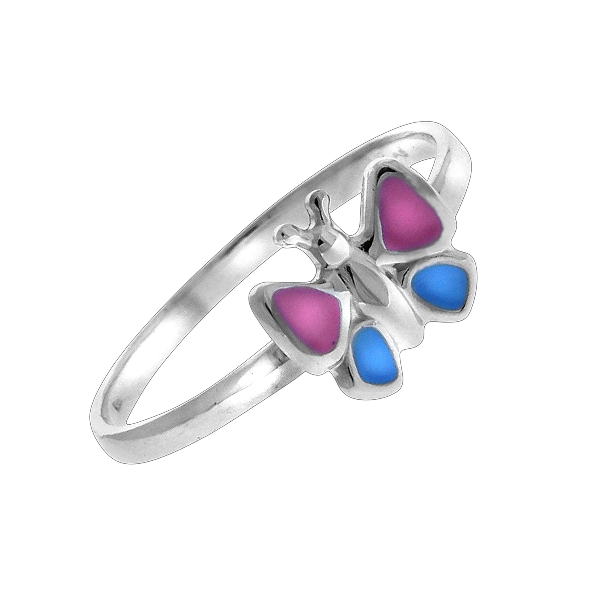 Ring 925/- Sterling Silber Schmetterling - Ringgröße: 050 (15,9)