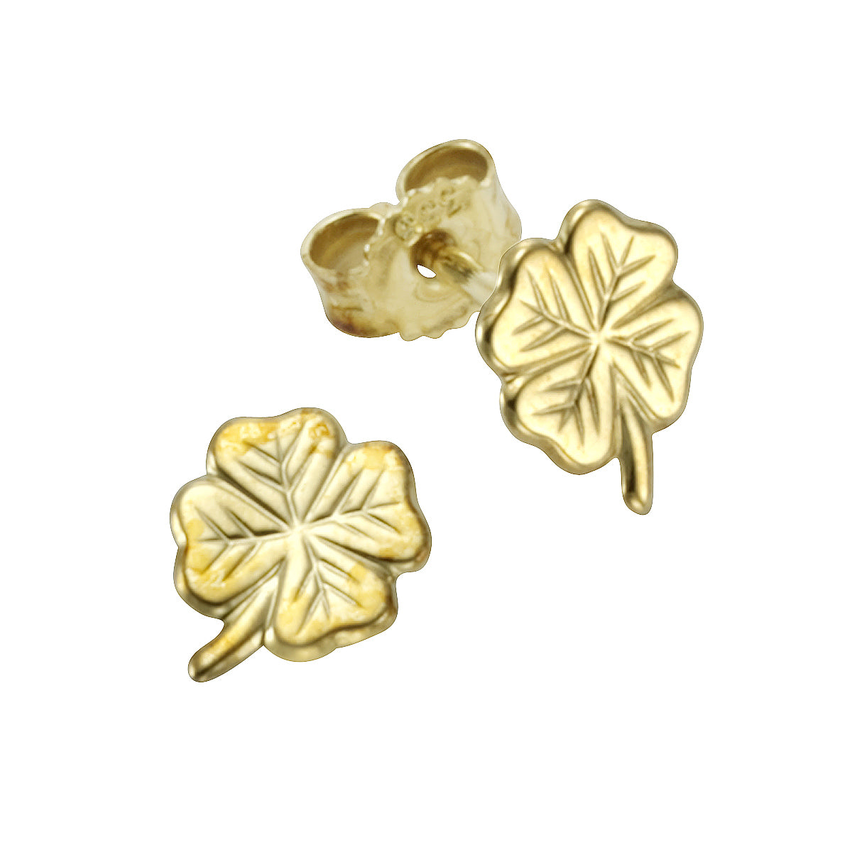 Ohrstecker 333 Gold Motiv Kleeblatt