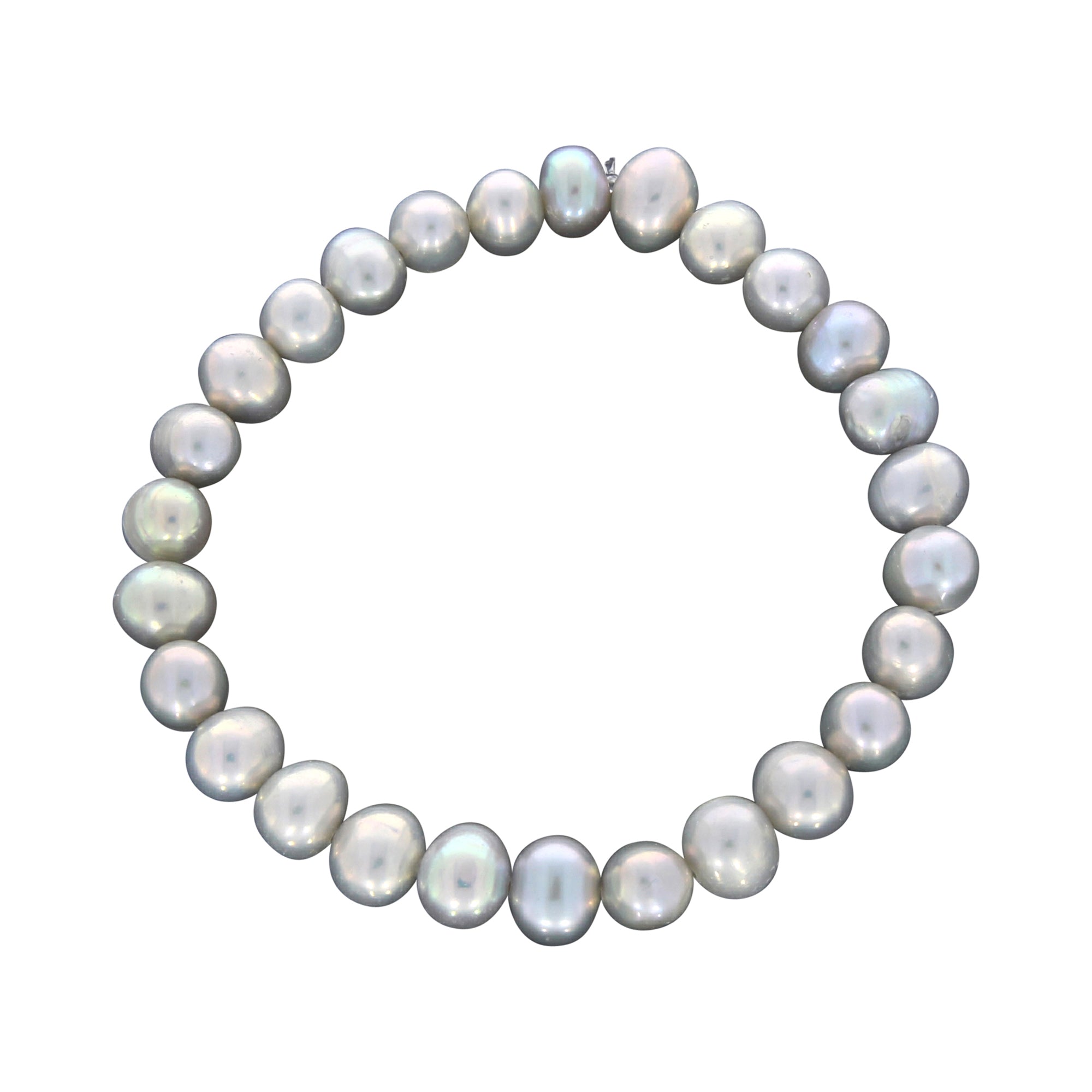 Armband Süßwasserzuchtperlen grau 6mm