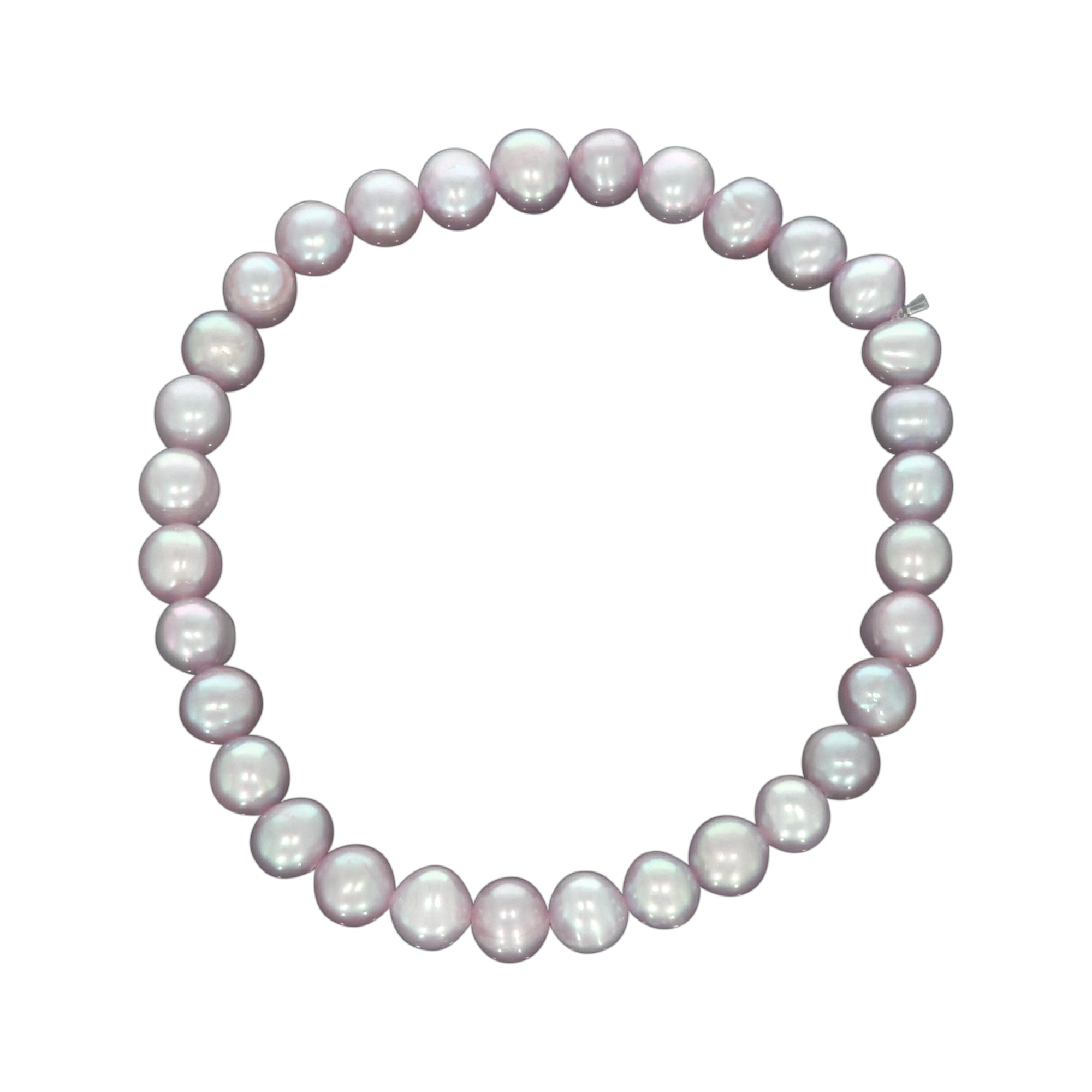 Armband Süßwasserzuchtperlen lavendel 6mm
