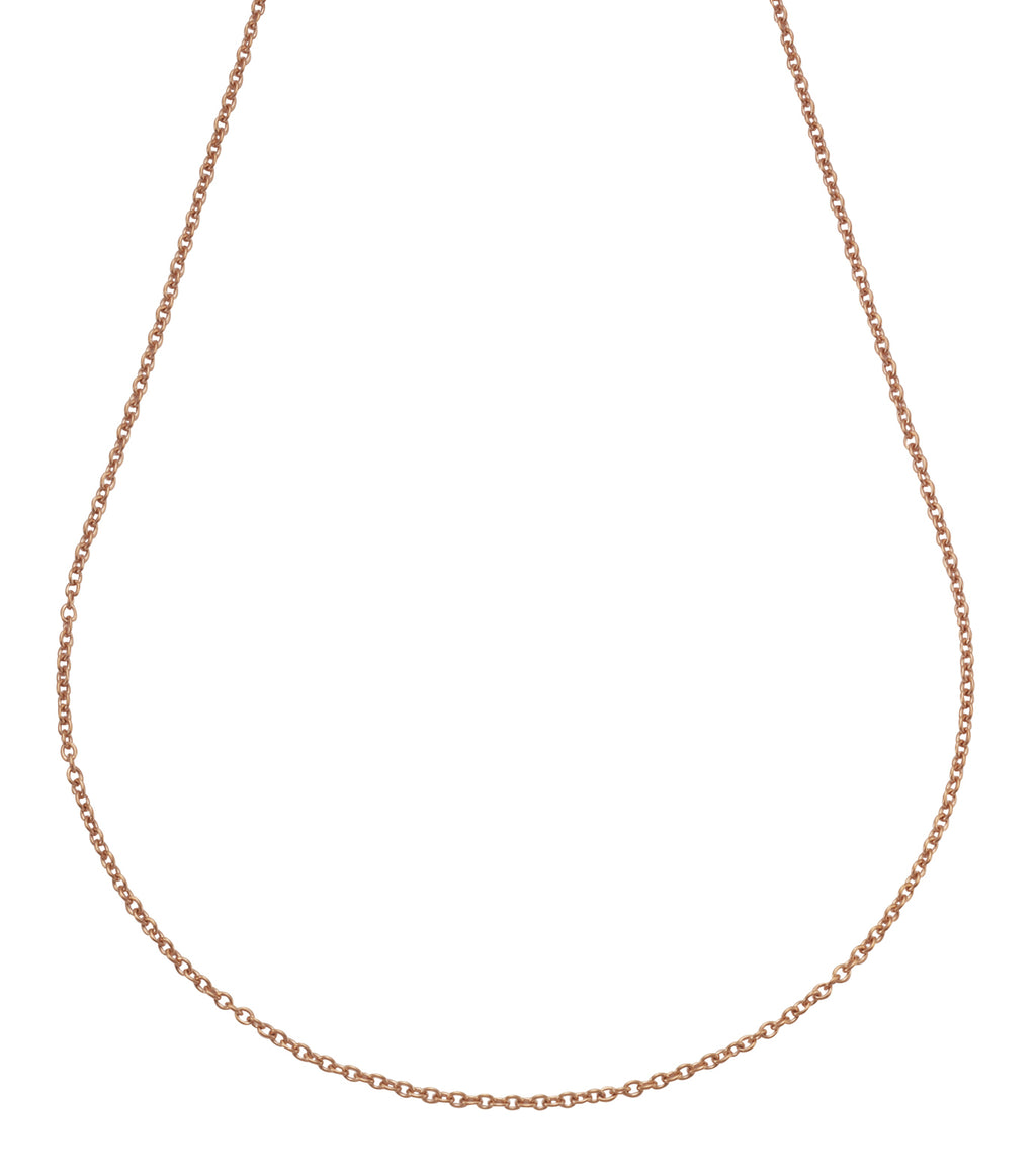 Unisex Collier Edelstahl rosévergoldet Ankerkette 2mm breit