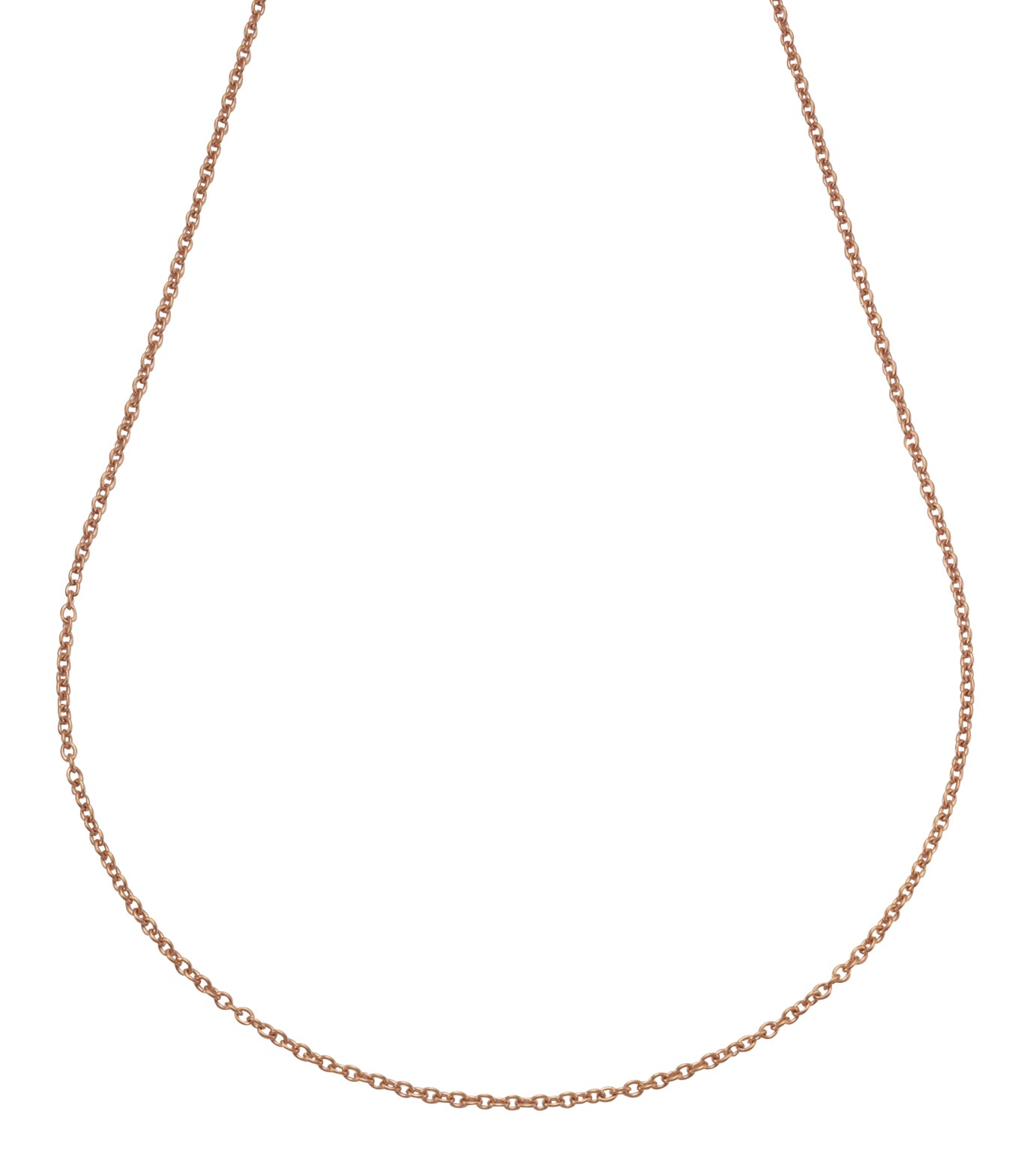Unisex Collier Edelstahl rosévergoldet Ankerkette 2mm breit