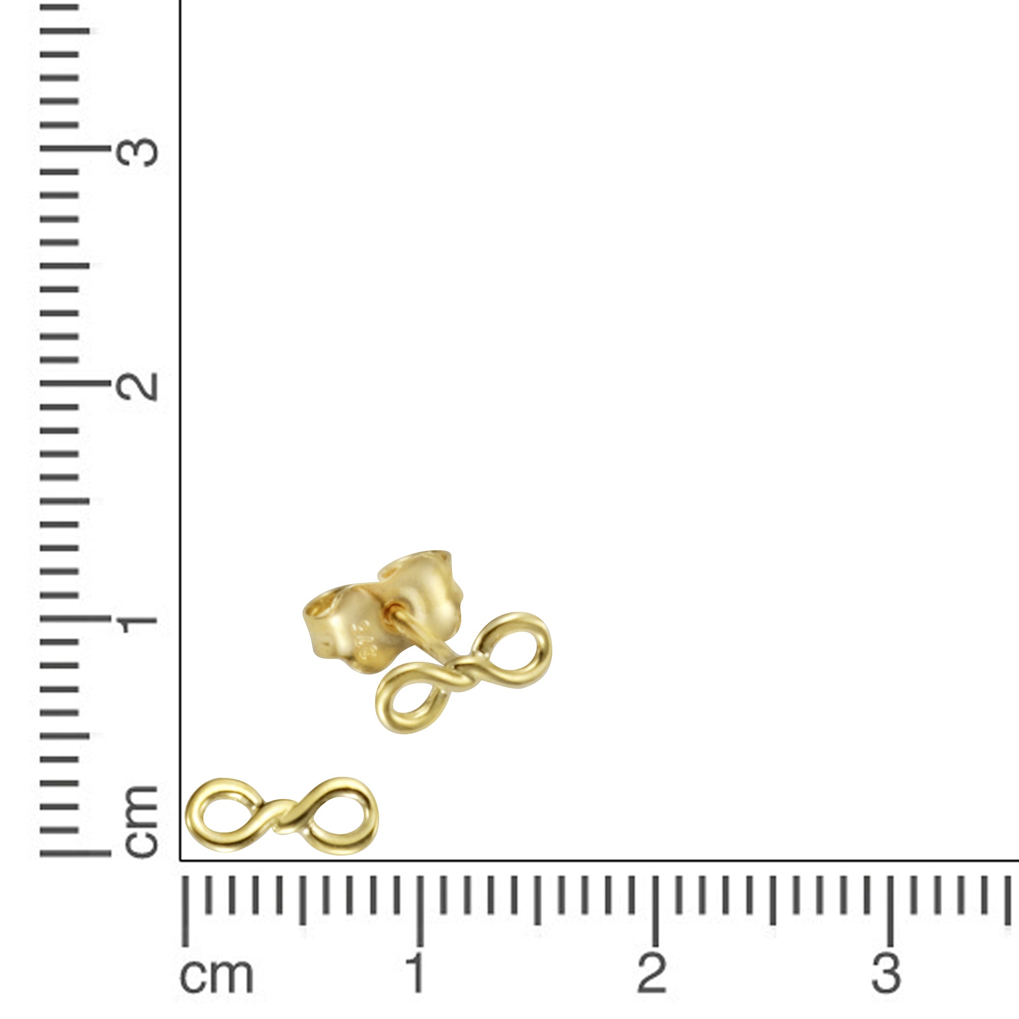 Ohrstecker 375 Gelbgold Infinity Zeichen