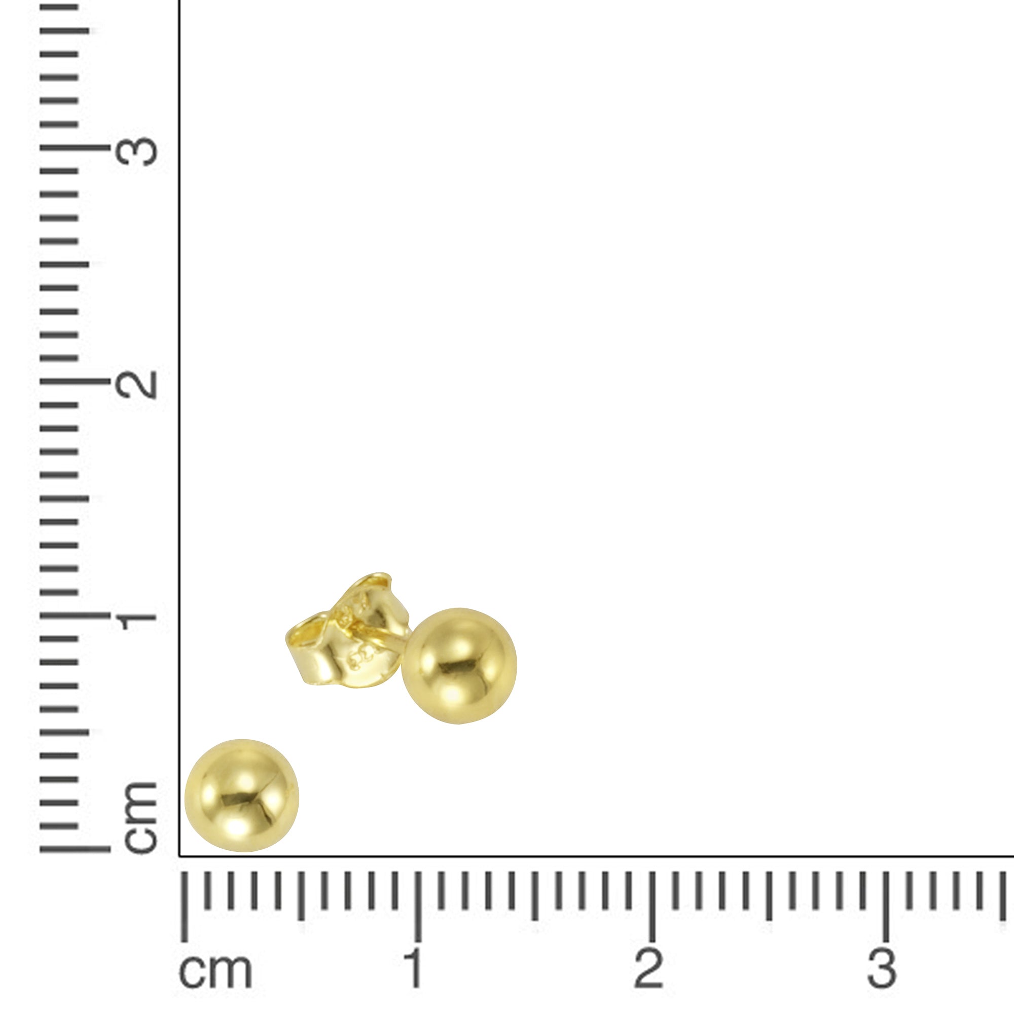 Ohrstecker 333 Gold Kugel 5mm