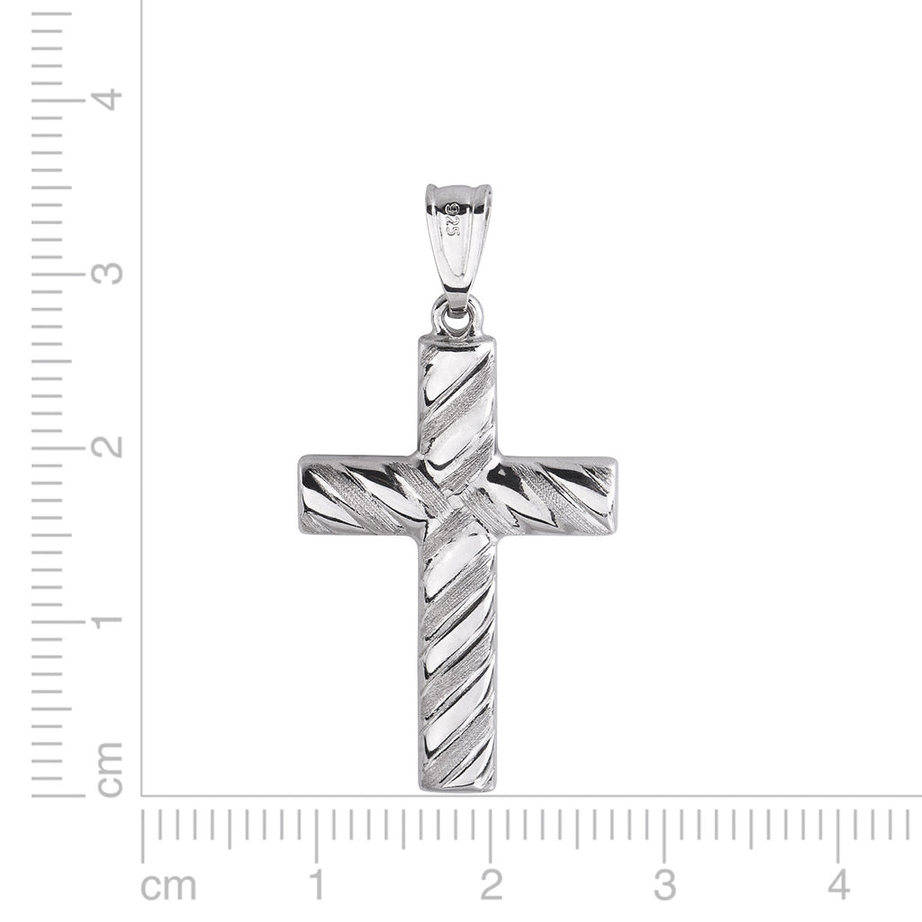 Anhänger 925 Silber rhodiniert Kreuz