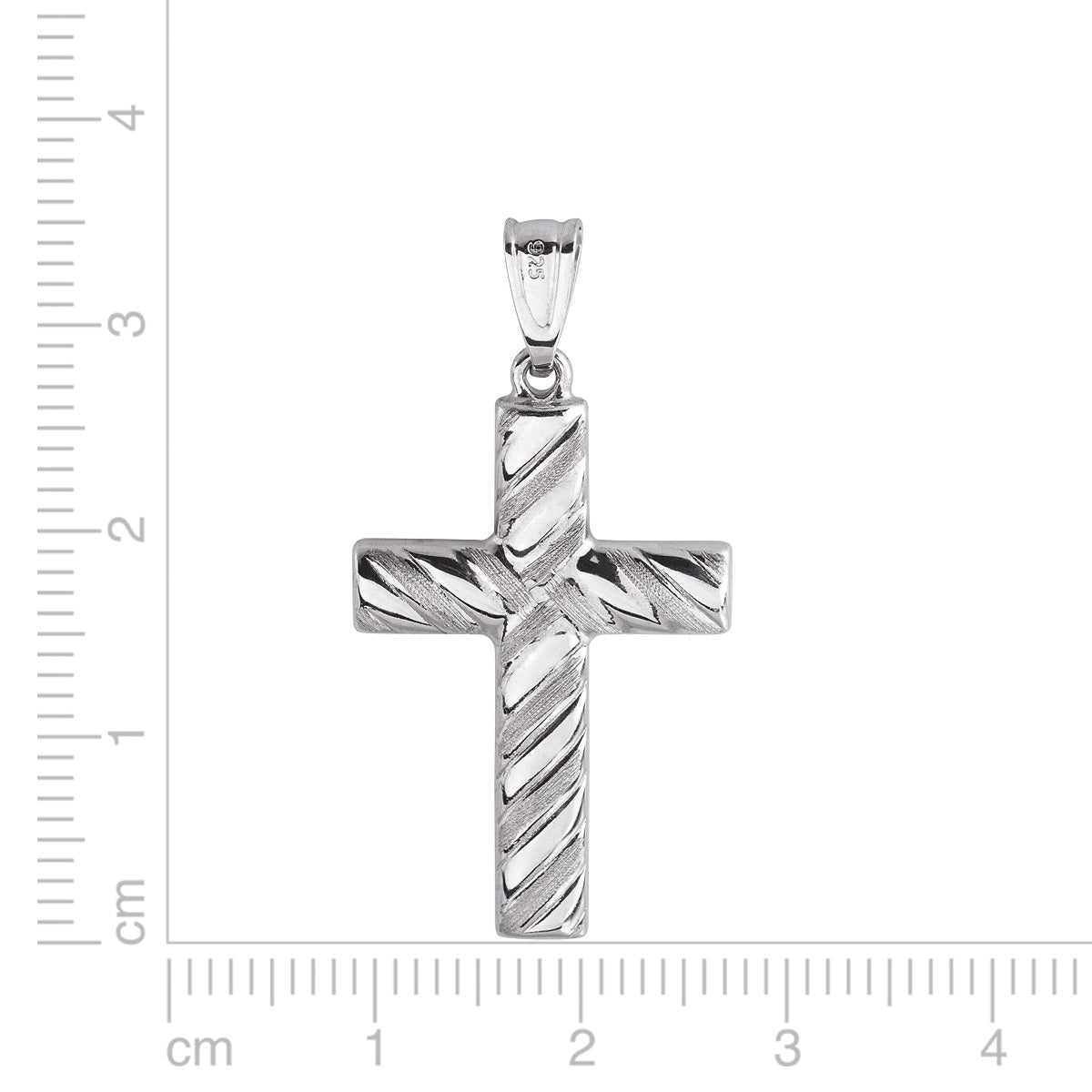Anhänger 925 Silber rhodiniert Kreuz
