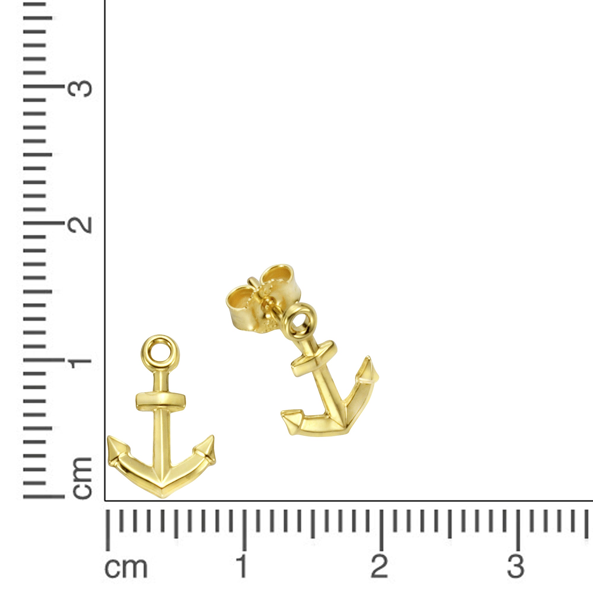 Ohrstecker 333 Gold Motiv Anker