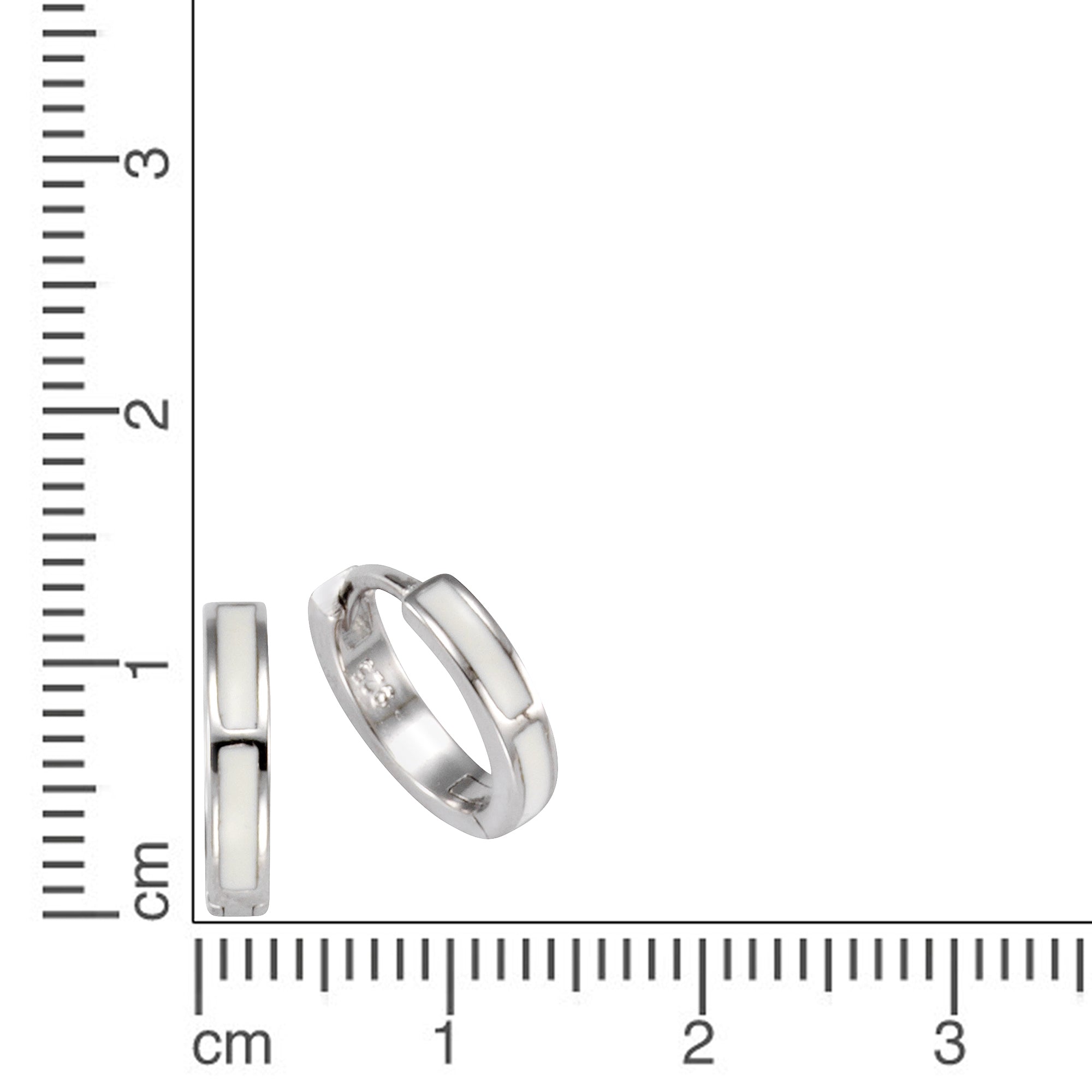Klappcreolen 925/- Sterling Silber Lack
