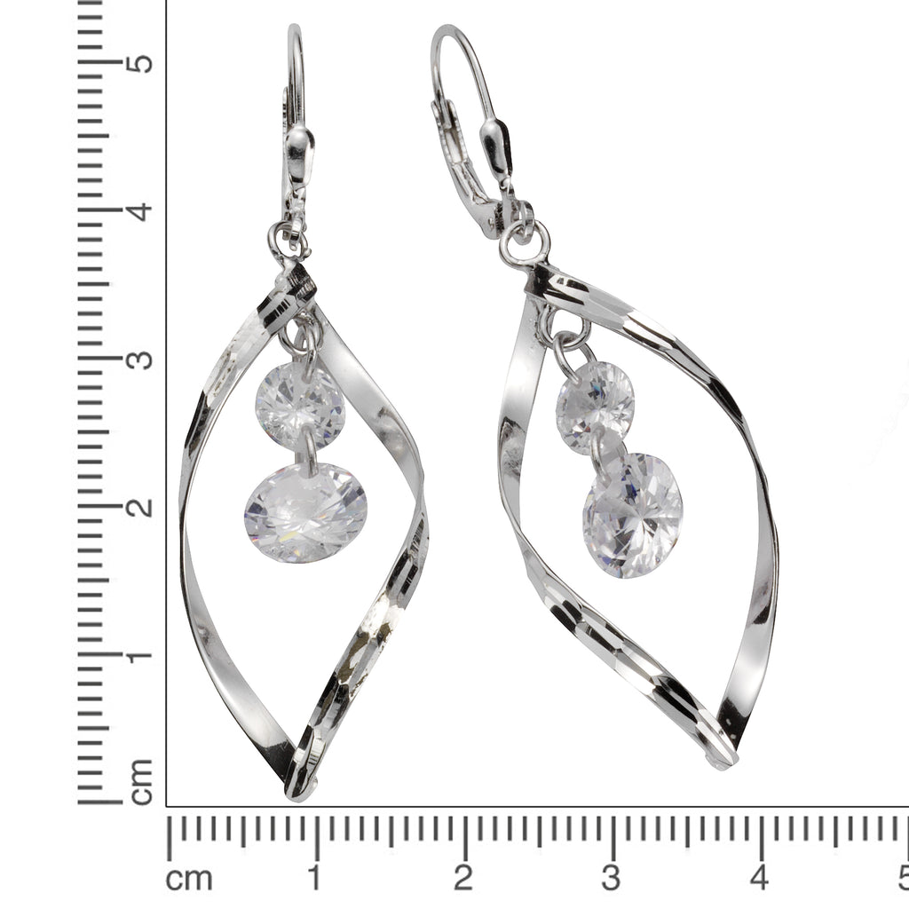 Ohrhänger 925 Silber Zirkonia