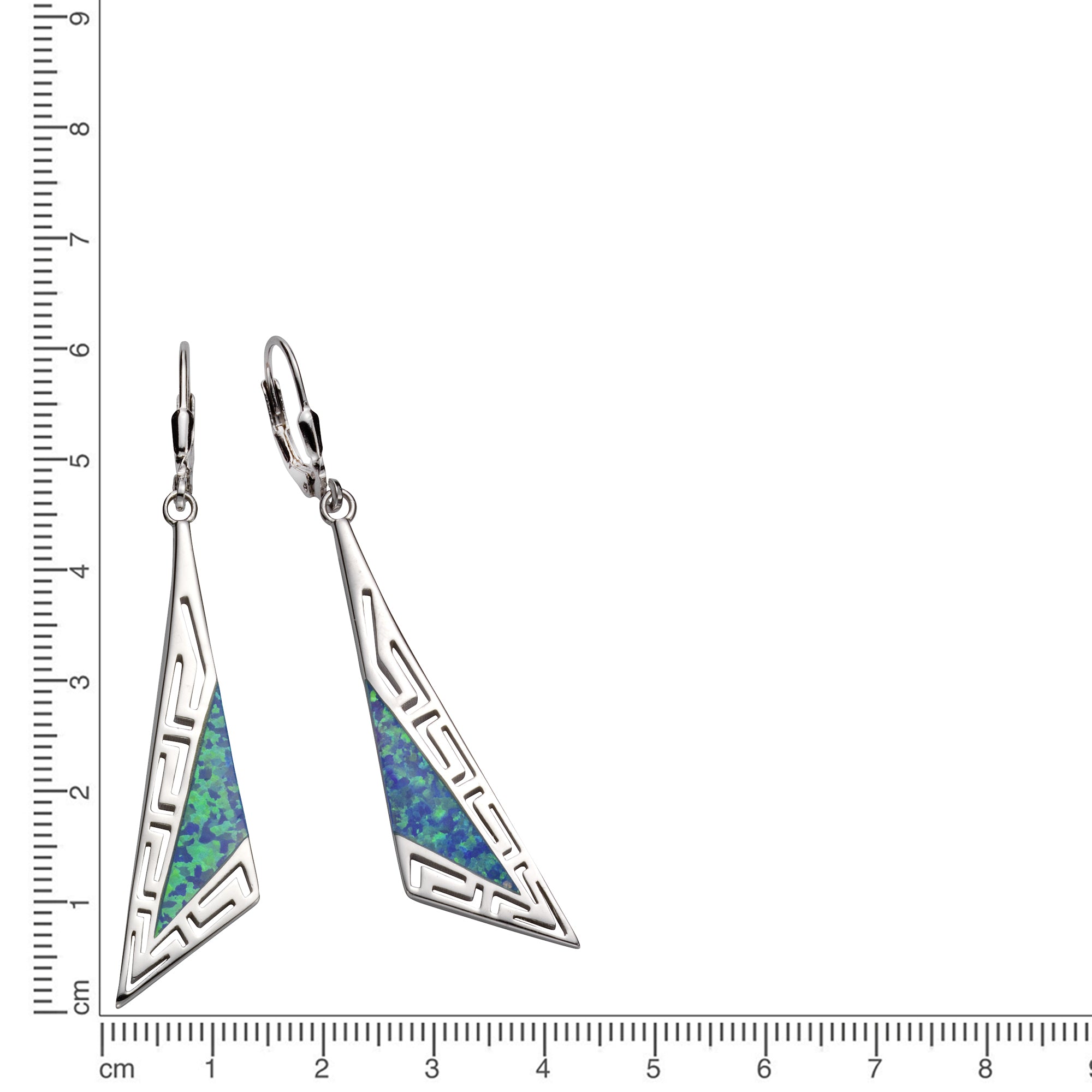 Ohrhänger 925/- Sterling Silber synth. Opal
