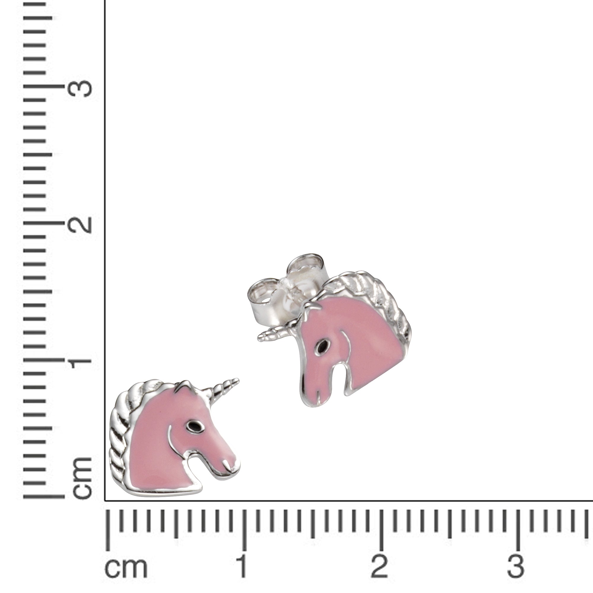 Ohrstecker 925/- Sterling Silber Einhorn