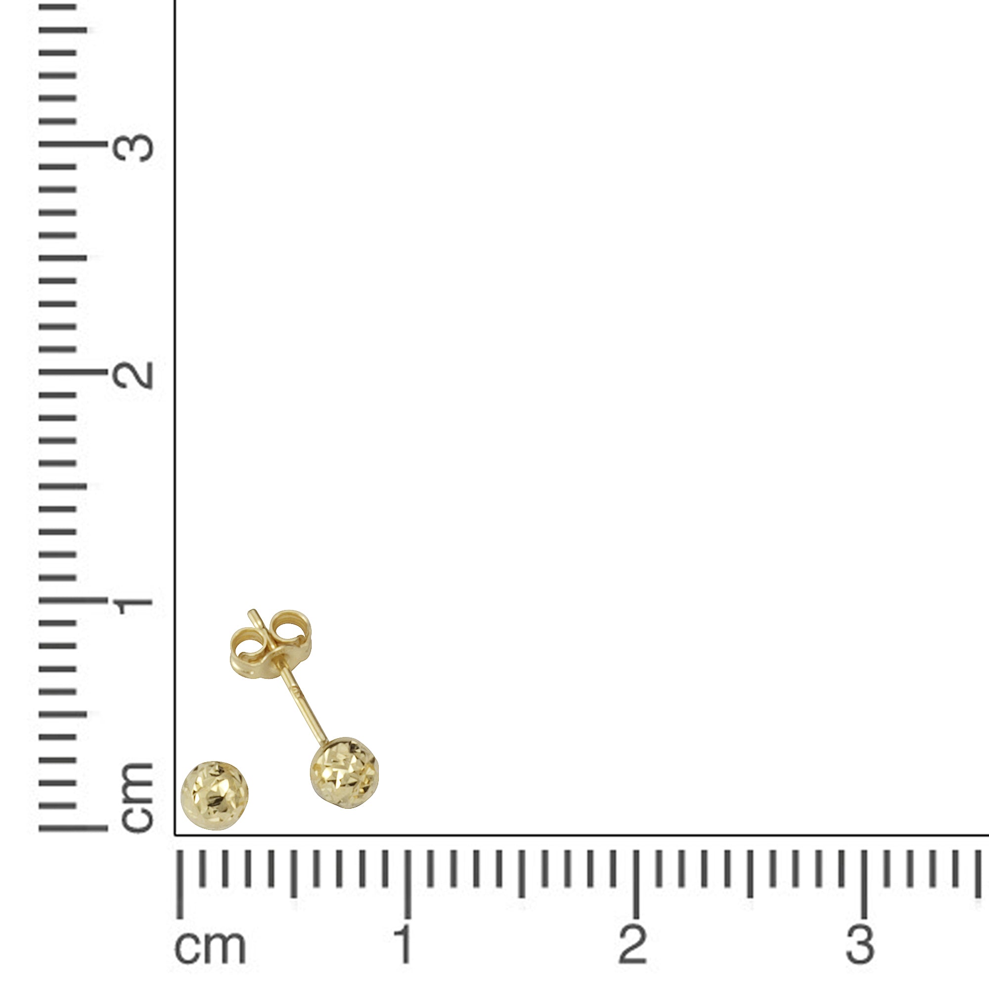 Ohrstecker 375 Gold 4mm Durchmesser