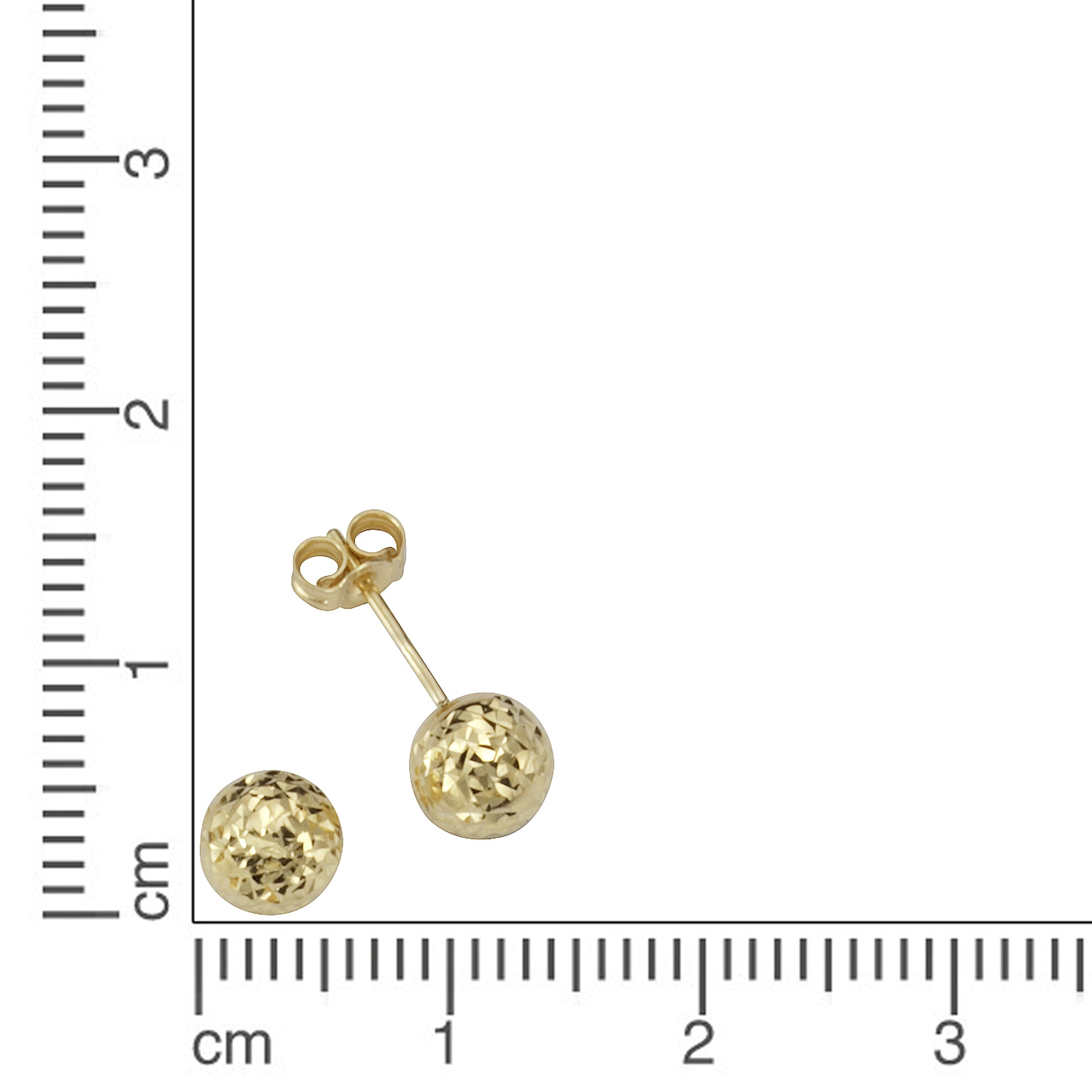 Ohrstecker 375 Gold 6mm Durchmesser