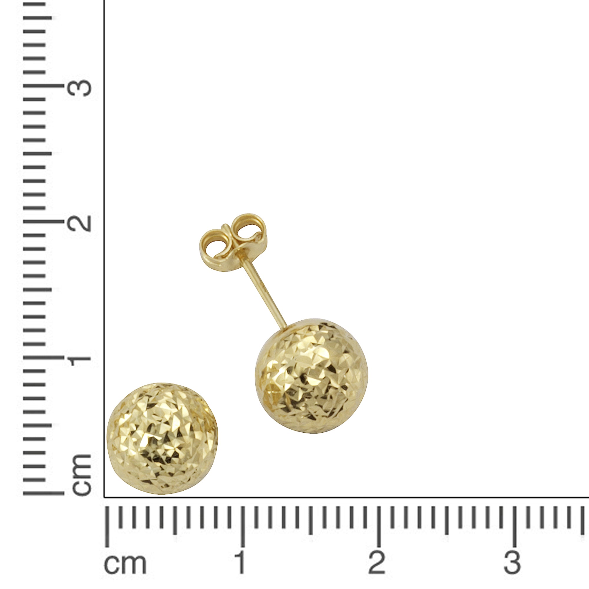 Ohrstecker 375 Gold 8mm Durchmesser